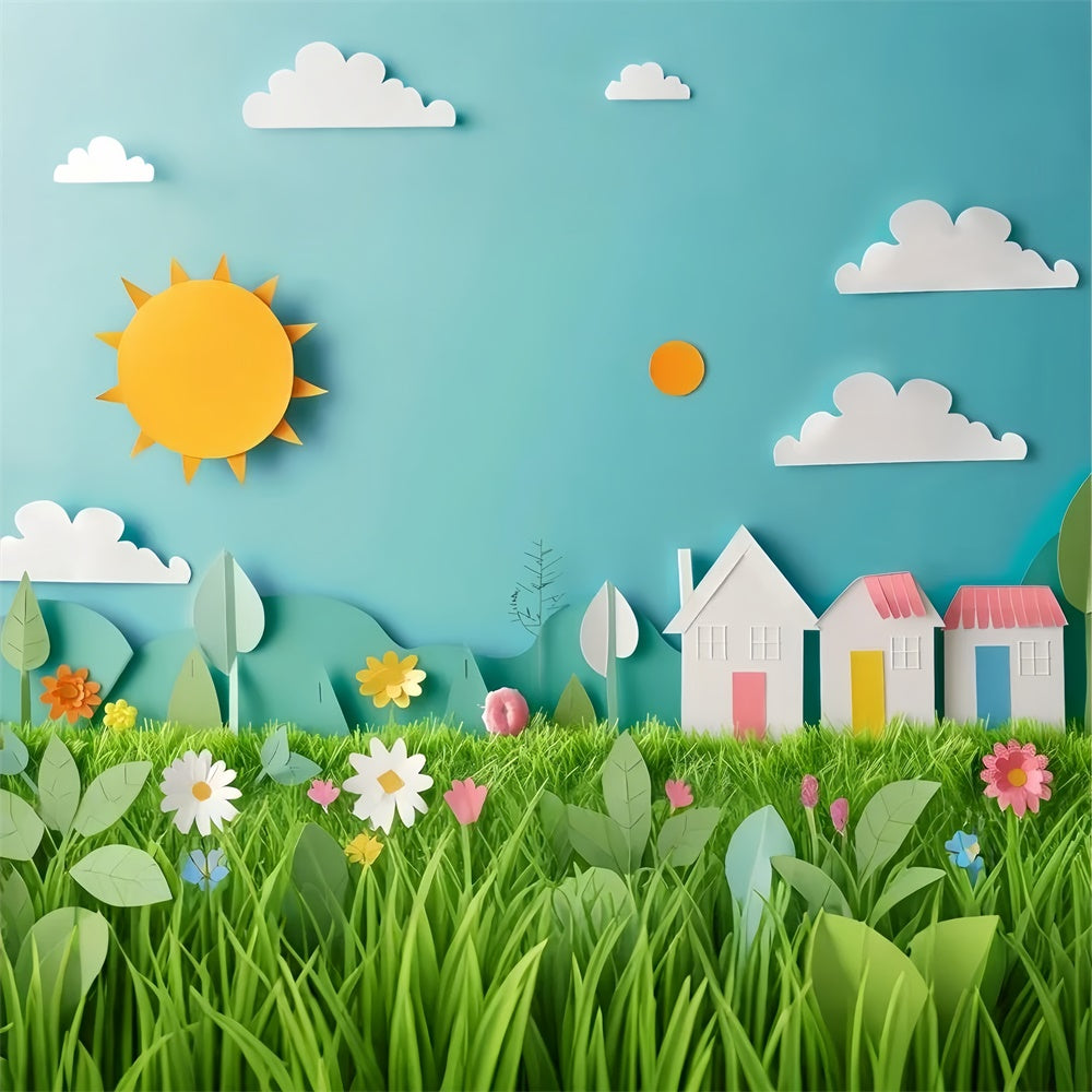 Pet Backdrop Floral Paper Cutout Landscape Backdrop UK LXX1-297