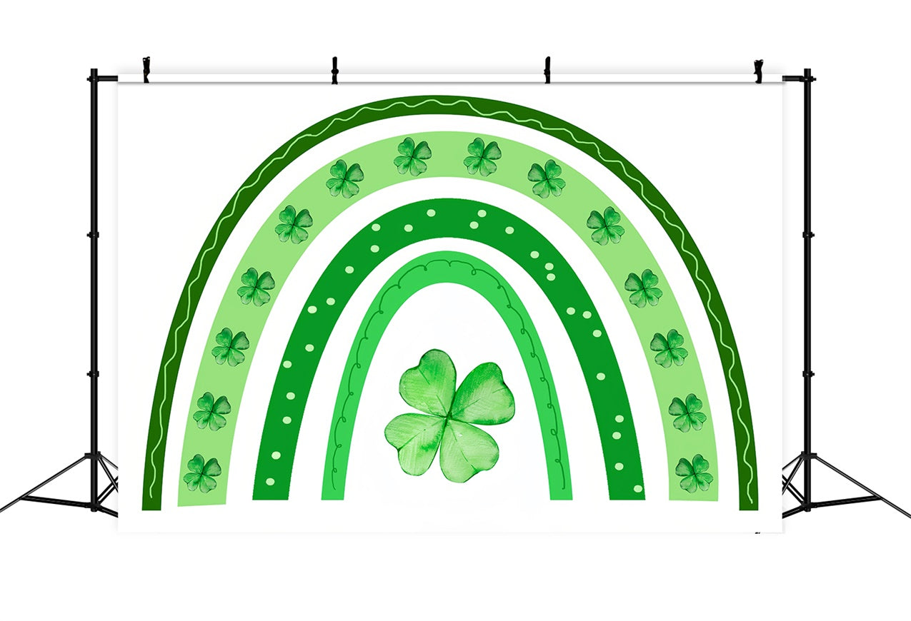 Pet Photography Backdrop St. Patrick's Clover Rainbow Festive Backdrop UK LXX1-300