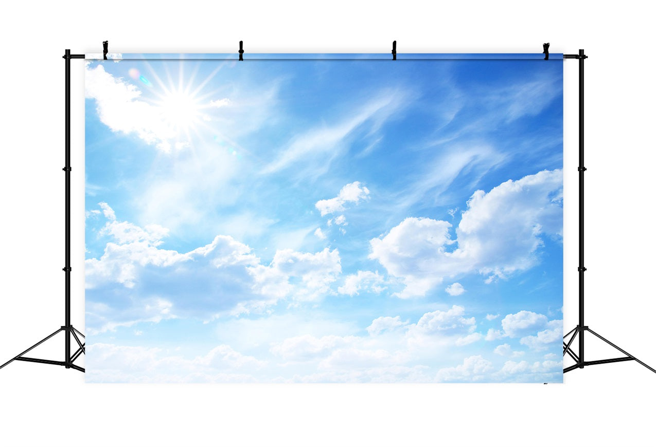 Sky Backdrop Clouds Radiant Sunshine Tranquil Sky Backdrop UK LXX1-318