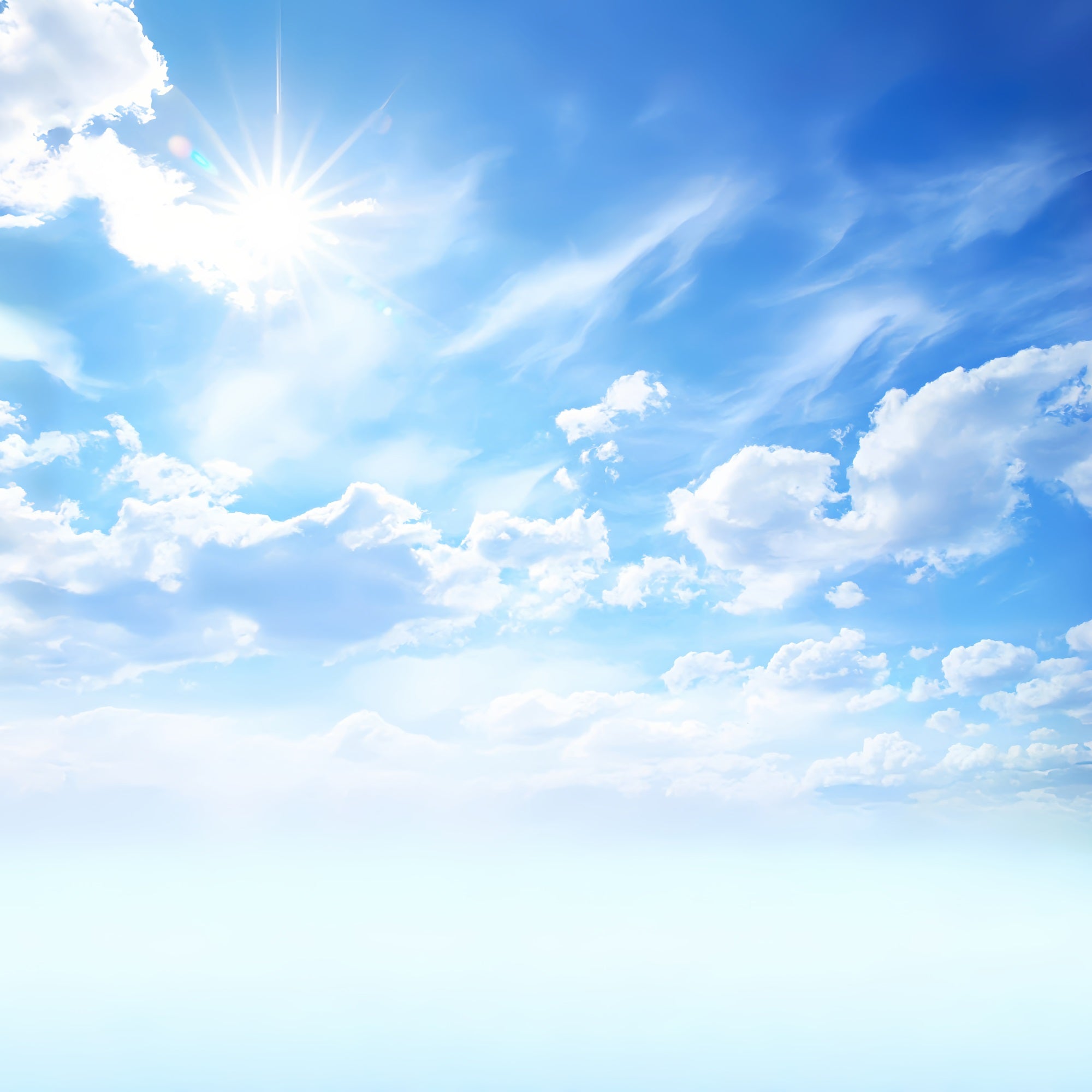 Sky Backdrop Clouds Radiant Sunshine Tranquil Sky Backdrop UK LXX1-318