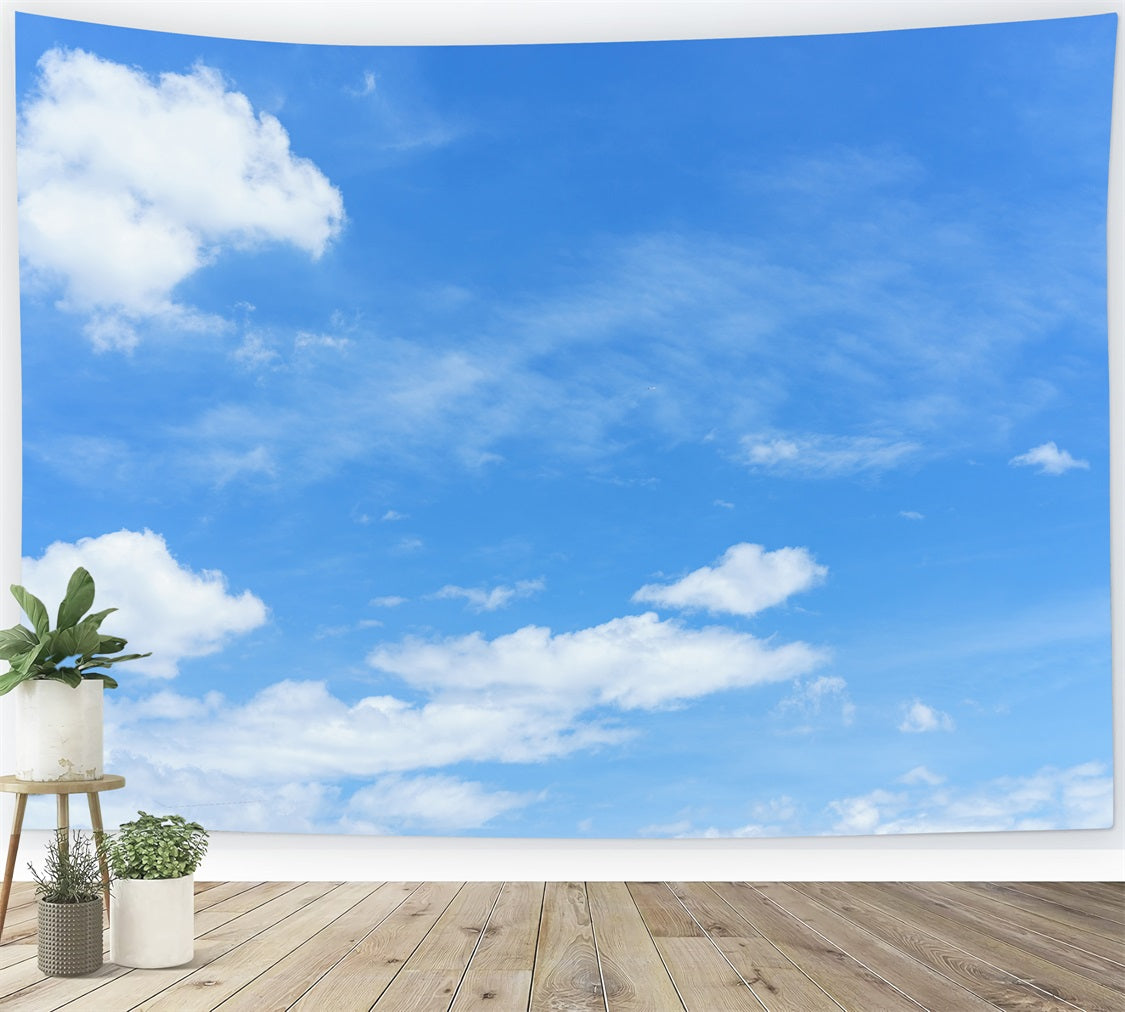 Photography Sky Backdrop Blue Sky Floating Clouds Backdrop UK LXX1-319