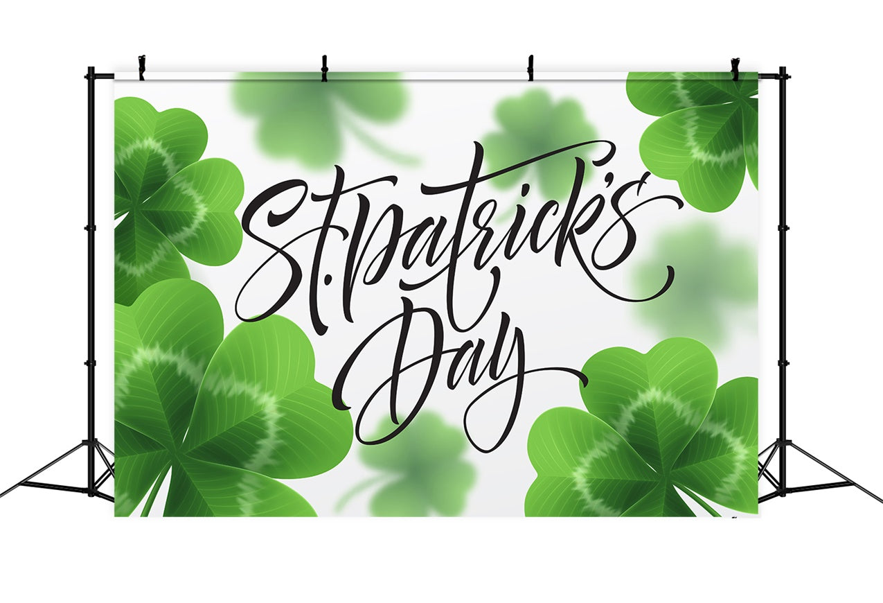 St Patricks Day Backdrop Lucky Clover Celebration Backdrop UK LXX1-32