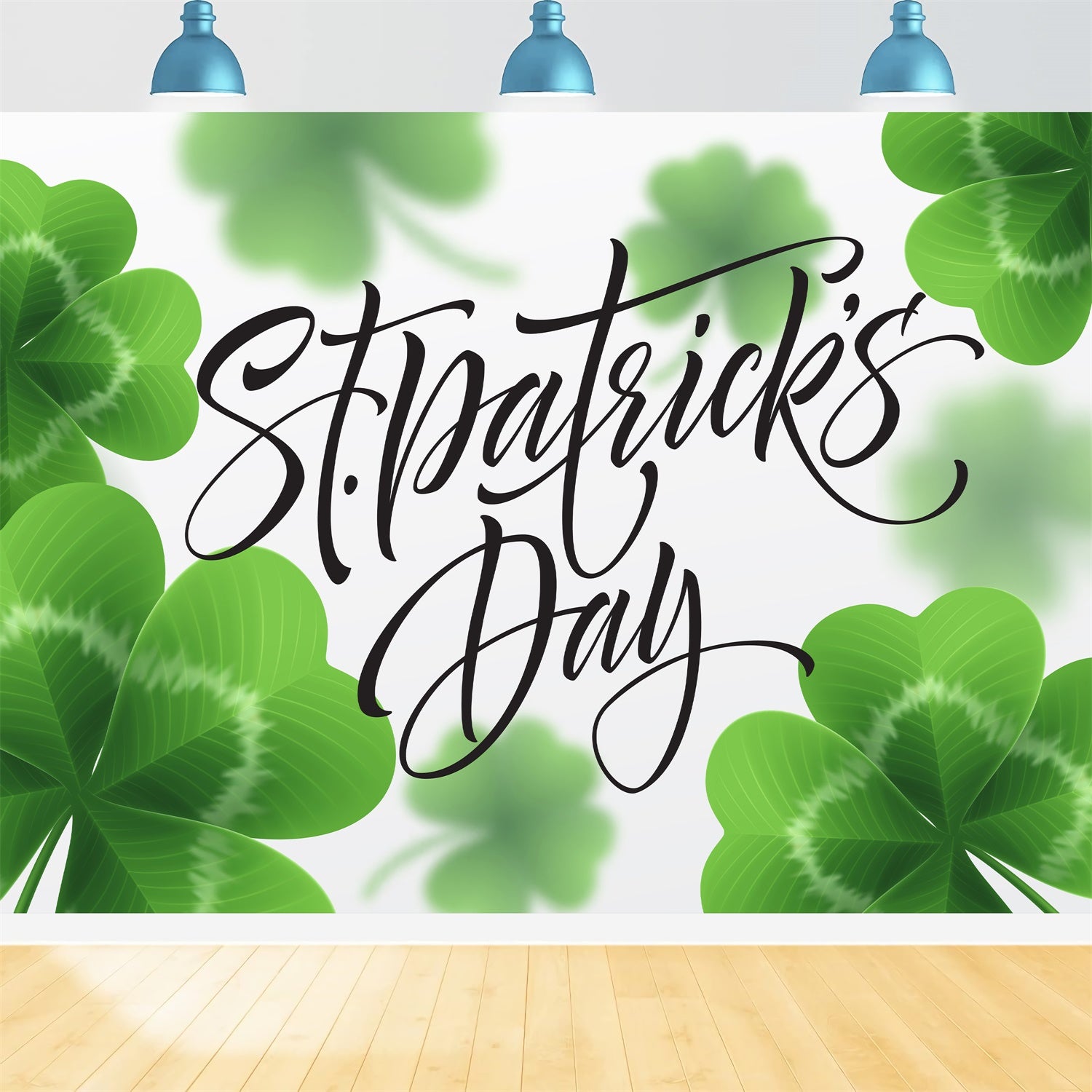 St Patricks Day Backdrop Lucky Clover Celebration Backdrop UK LXX1-32