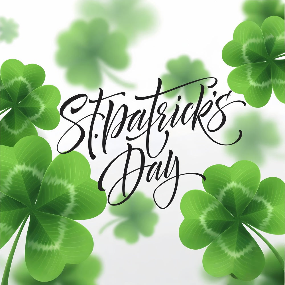 St Patricks Day Backdrop Lucky Clover Celebration Backdrop UK LXX1-32