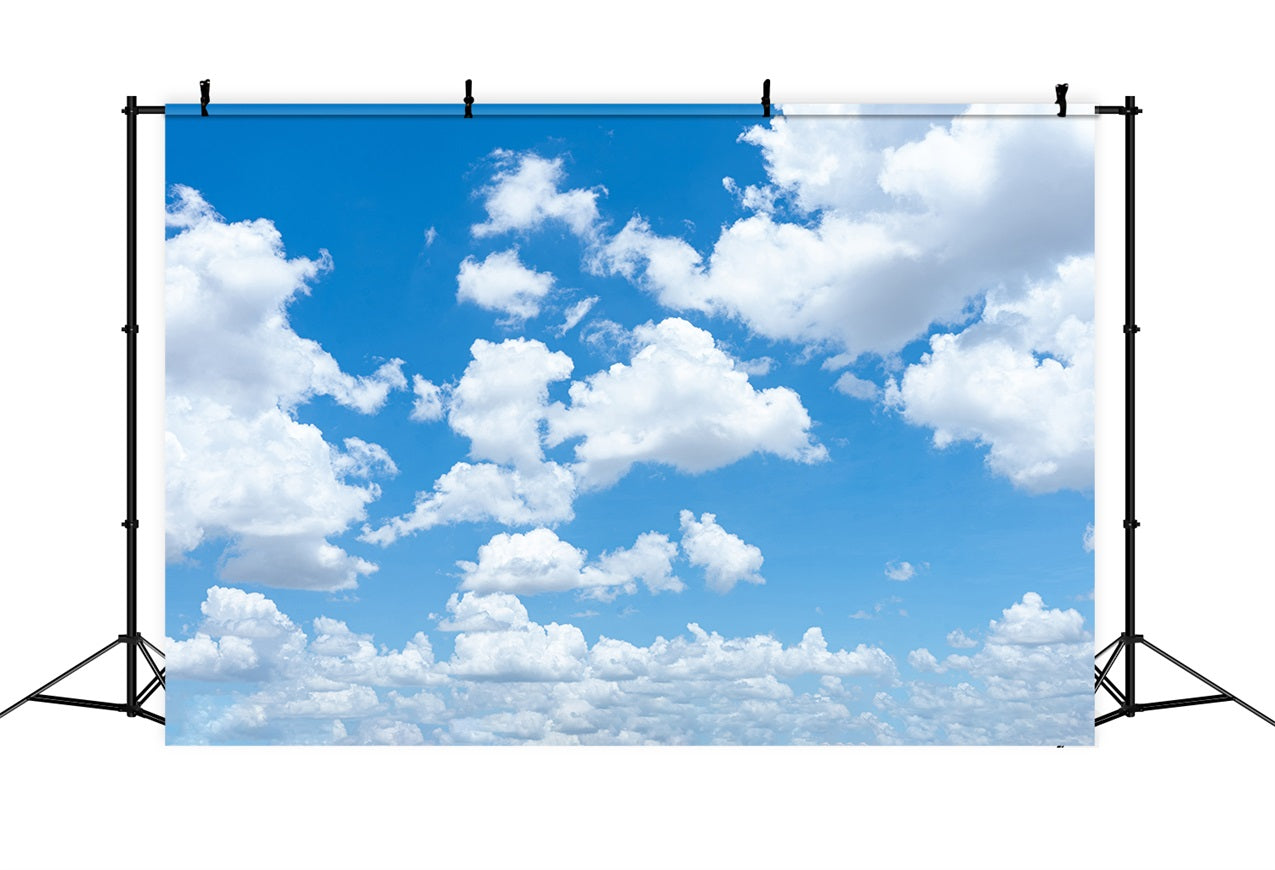 Cloud Photography Backdrop Expansive Sky Puffy Clouds Backdrop UK LXX1-320