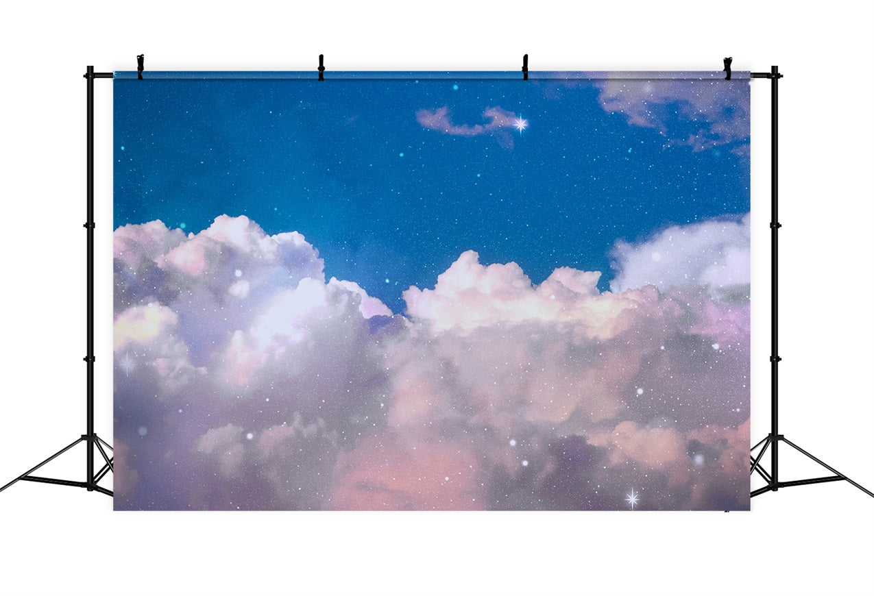 Clouds Photo Backdrop Dreamy Night Sky Star Backdrop UK LXX1-322