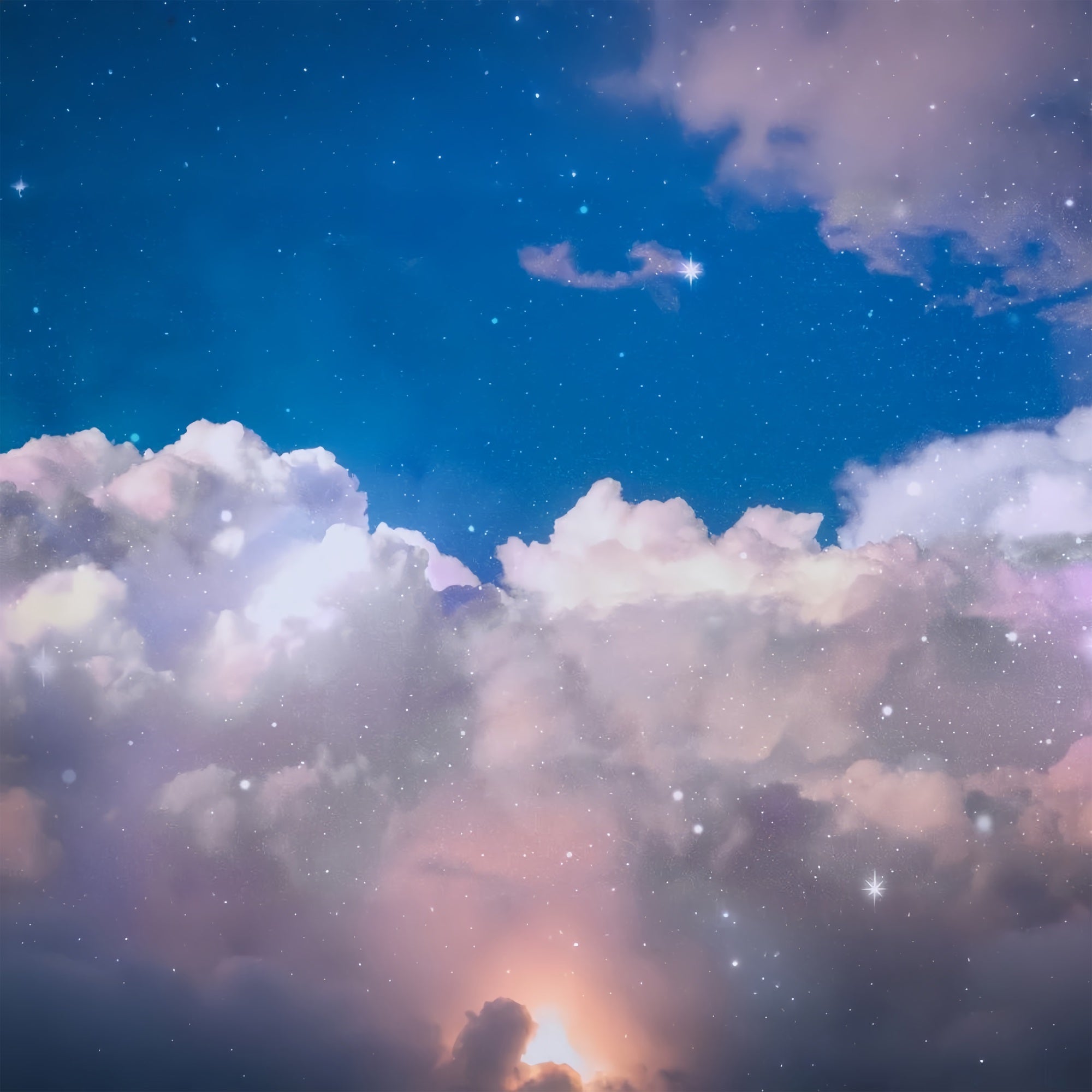 Clouds Photo Backdrop Dreamy Night Sky Star Backdrop UK LXX1-322