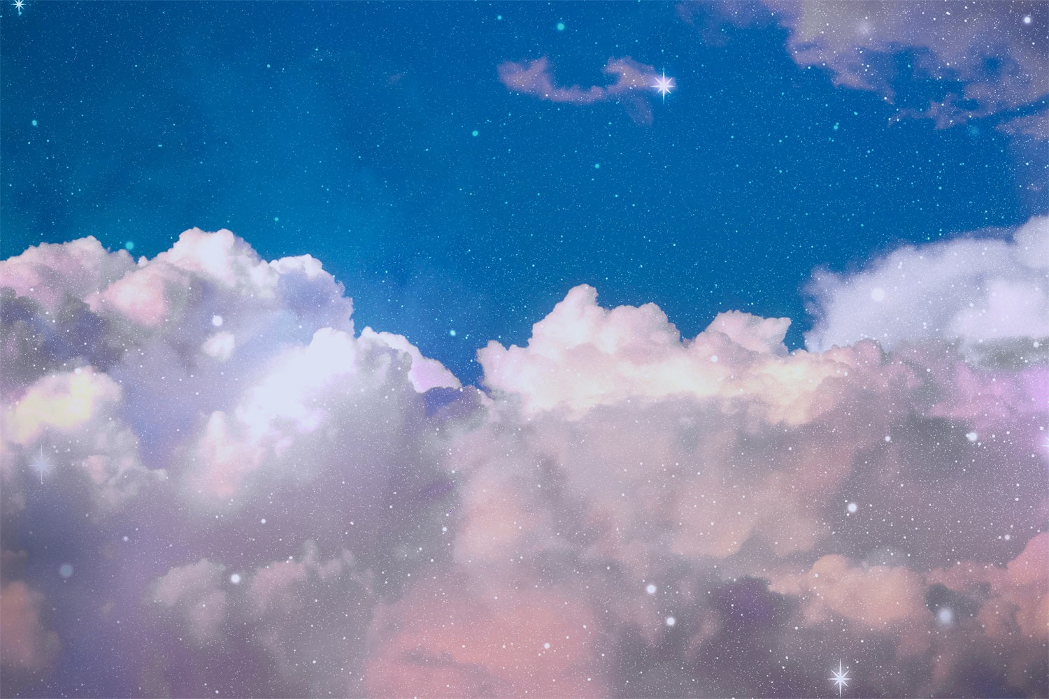 Clouds Photo Backdrop Dreamy Night Sky Star Backdrop UK LXX1-322