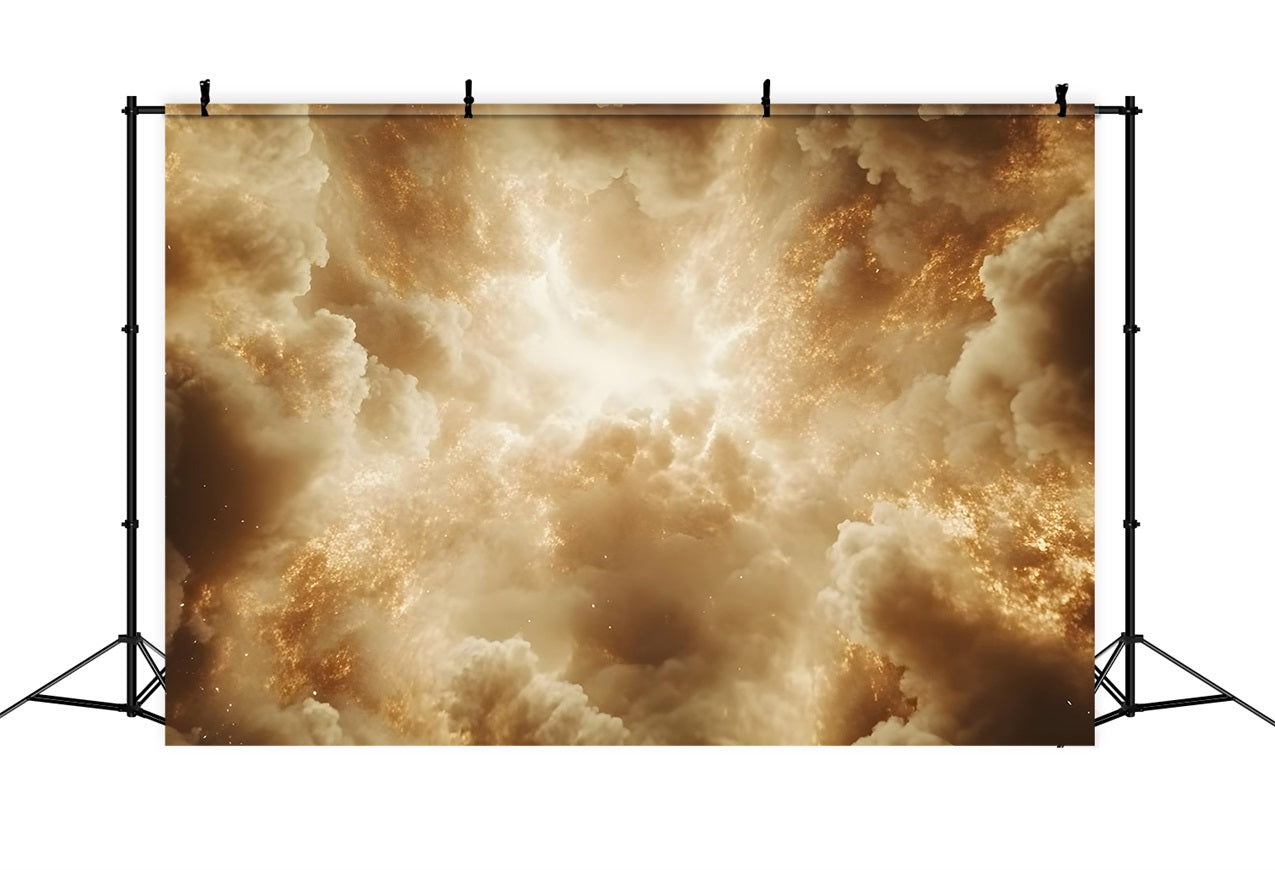 Cloud Photo Backdrop Magical Golden Clouds Glow Backdrop UK LXX1-325