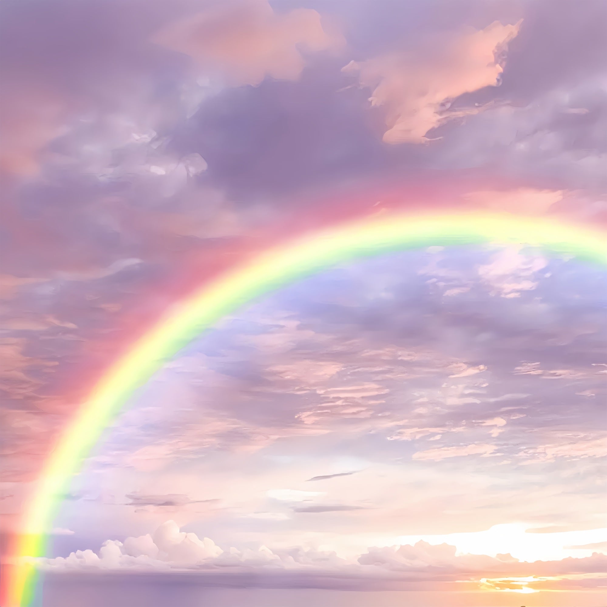 Sky Backdrops Romantic Rainbow Pastel Clouds Backdrop UK LXX1-328