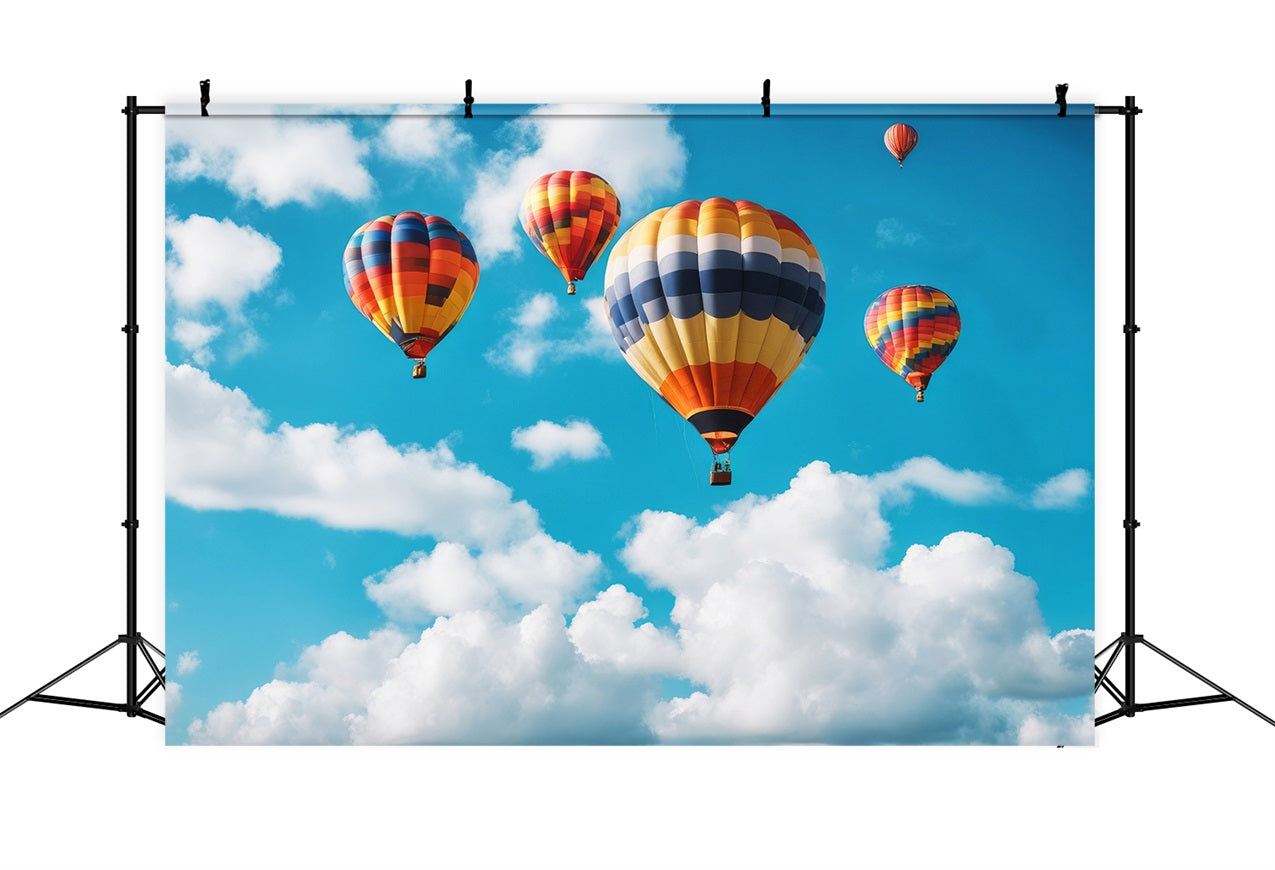 Cloud Backdrop Colorful Adventure Sky Balloon Backdrop UK LXX1-331