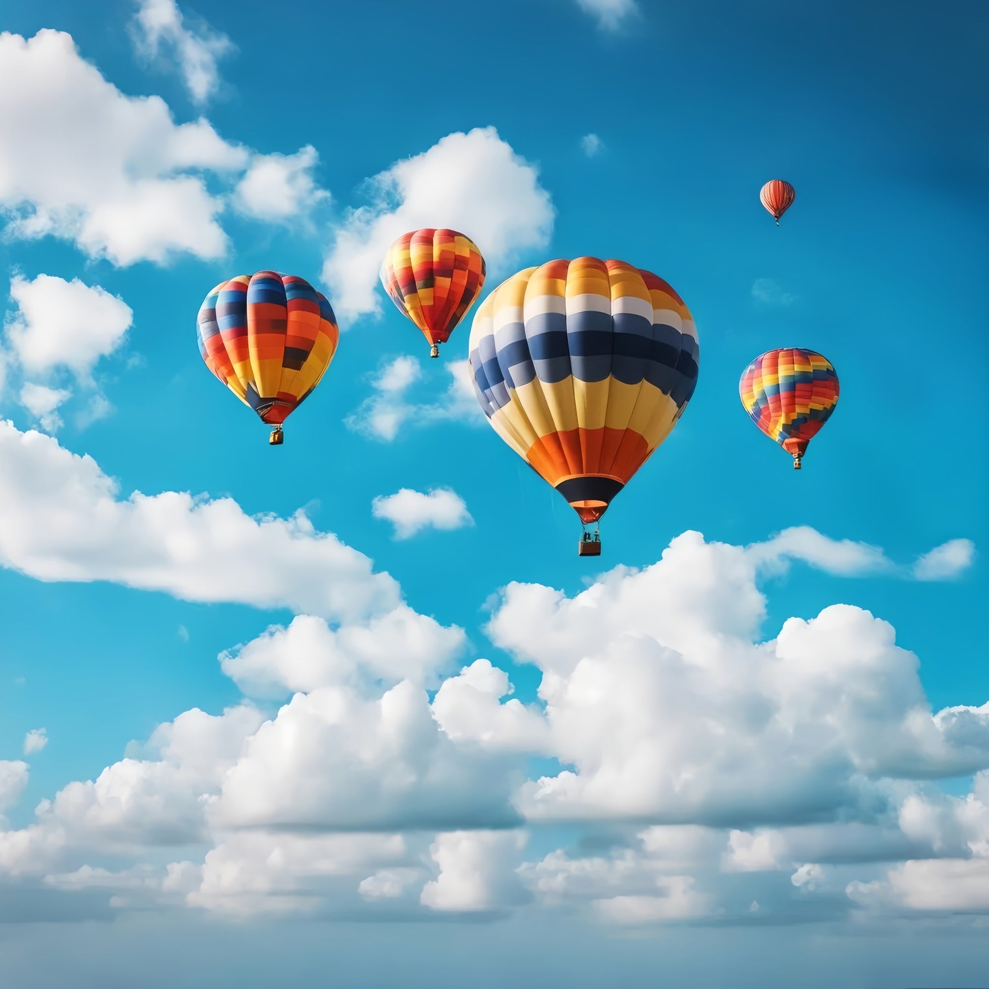 Cloud Backdrop Colorful Adventure Sky Balloon Backdrop UK LXX1-331