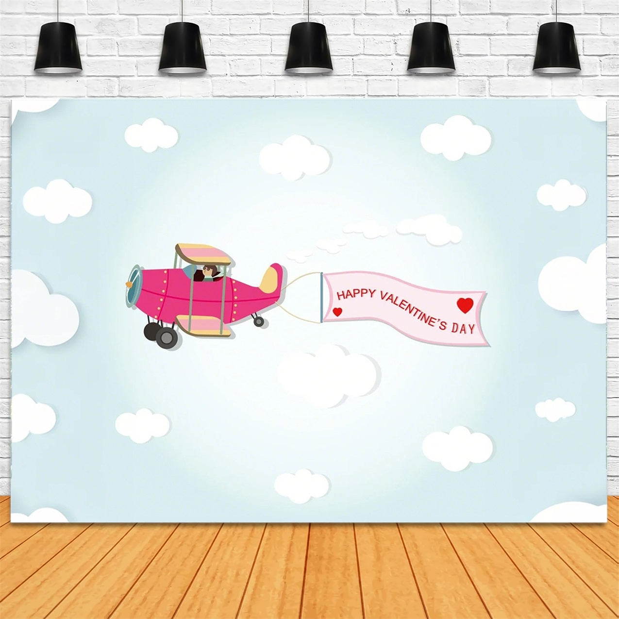 Cloud Photo Backdrop Valentine's Day Skywriting Backdrop UK LXX1-334