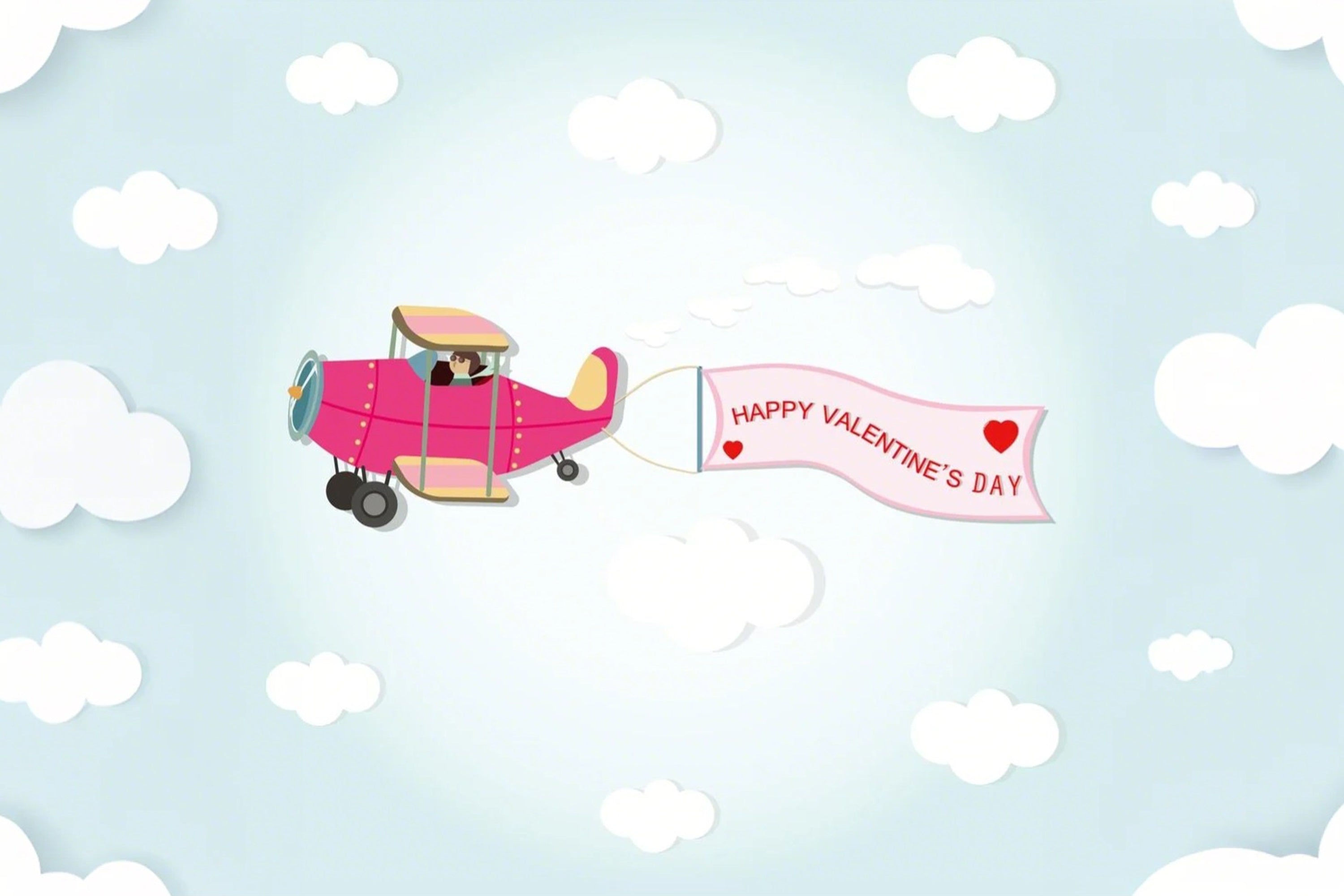 Cloud Photo Backdrop Valentine's Day Skywriting Backdrop UK LXX1-334