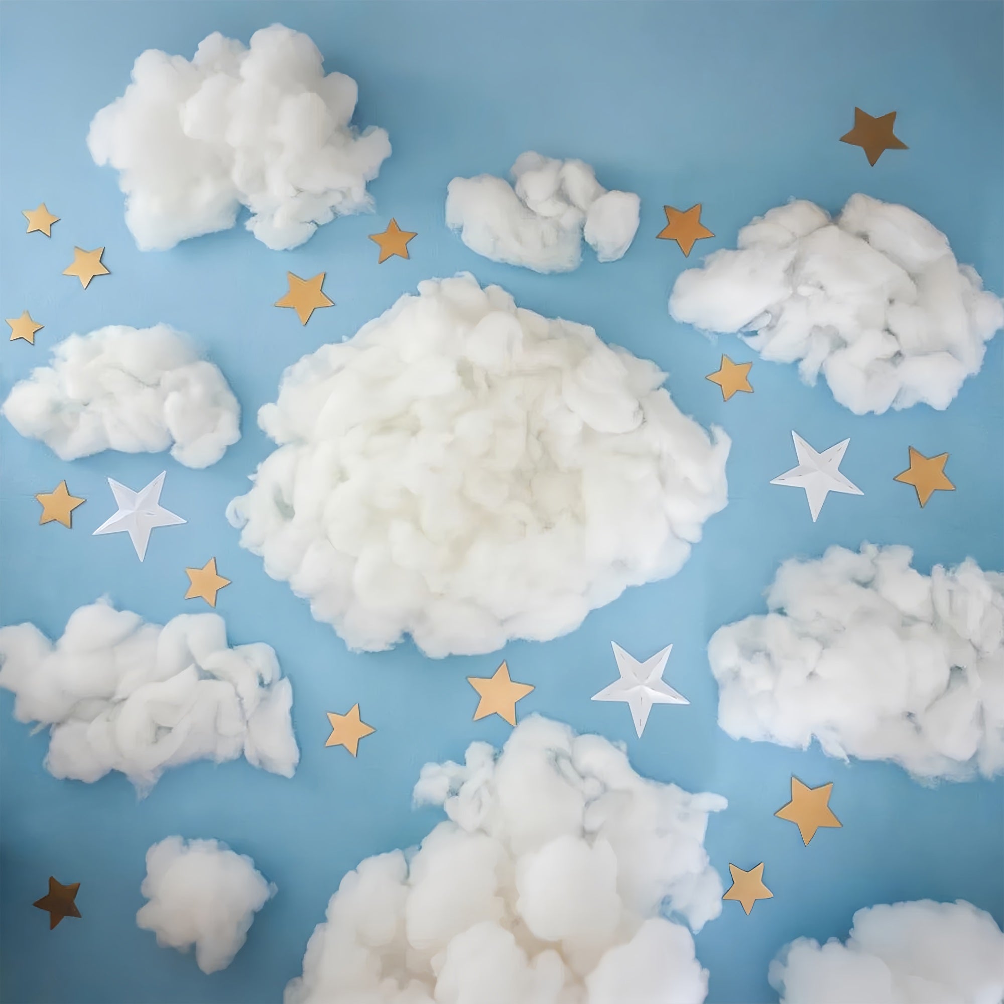 Blue Sky Backdrops Starry Cotton Clouds Backdrop UK LXX1-342