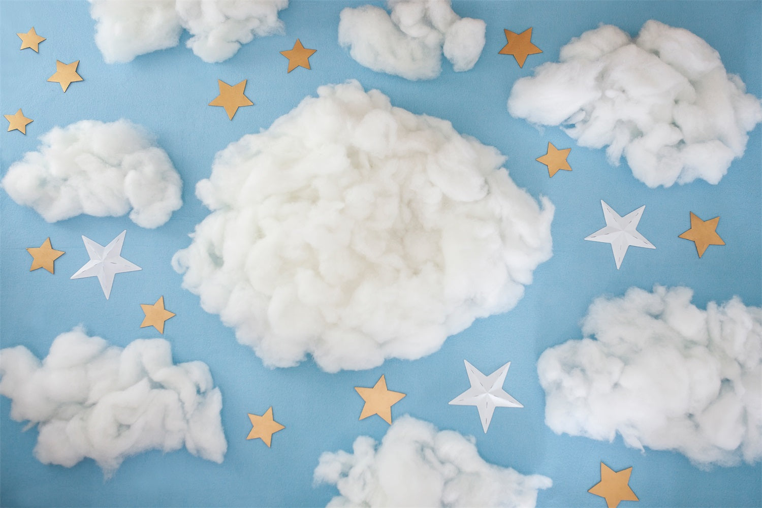 Blue Sky Backdrops Starry Cotton Clouds Backdrop UK LXX1-342