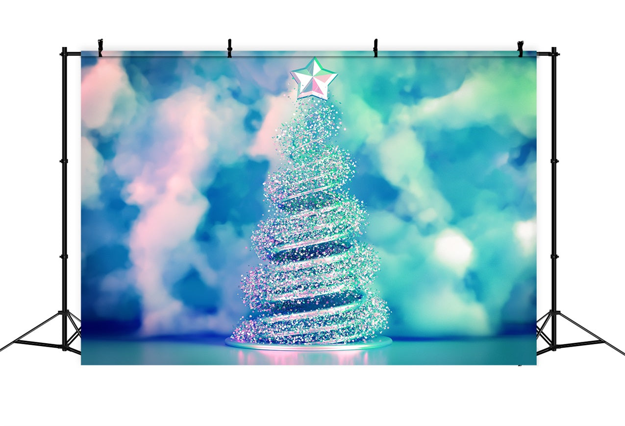 Christmas Sky Backdrop Starry Spiral Tree Backdrop UK LXX1-343