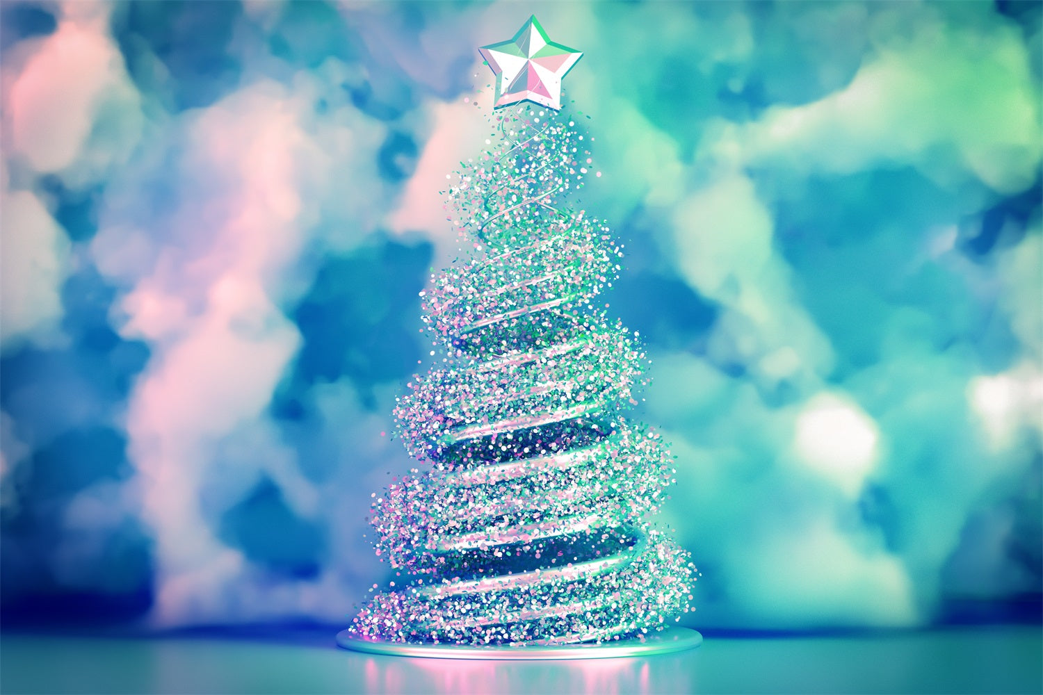 Christmas Sky Backdrop Starry Spiral Tree Backdrop UK LXX1-343