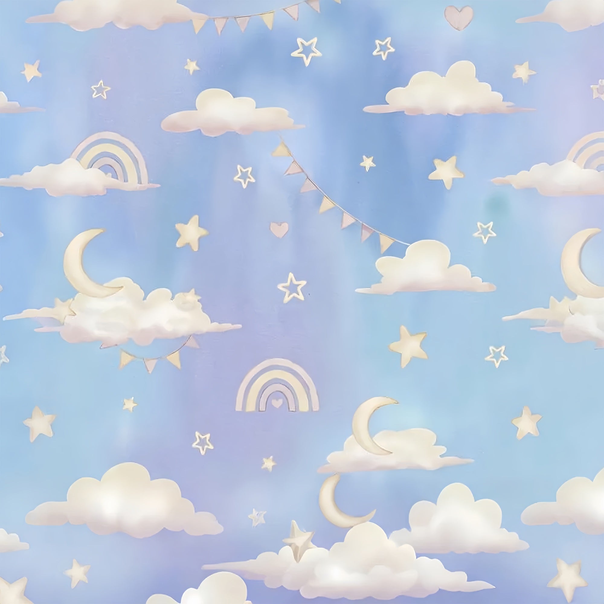 Backdrop Clouds Pastel Starry Night Backdrop UK LXX1-344