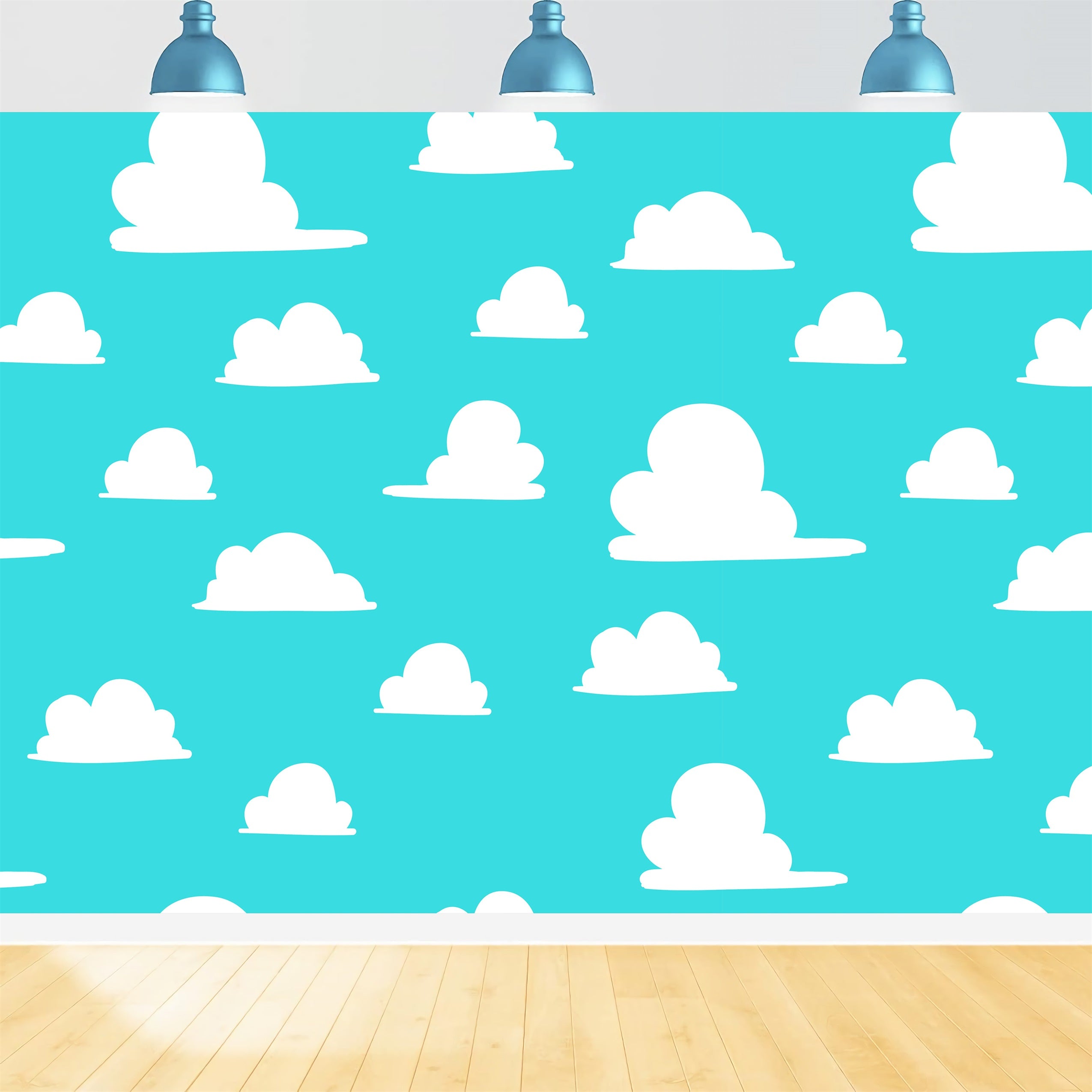 Blue Sky Backdrop Cartoon White Cloud Backdrop UK LXX1-346