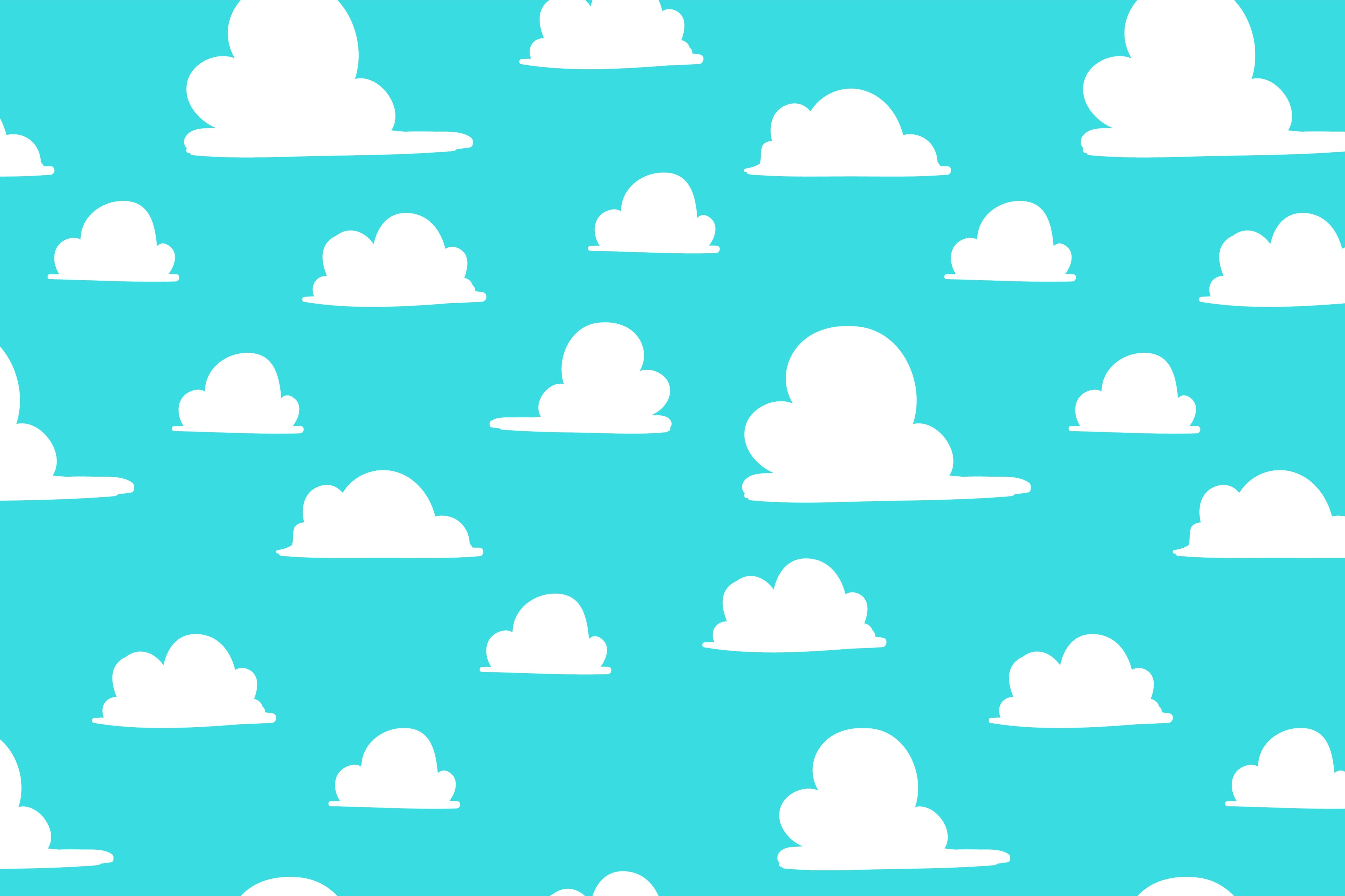 Blue Sky Backdrop Cartoon White Cloud Backdrop UK LXX1-346