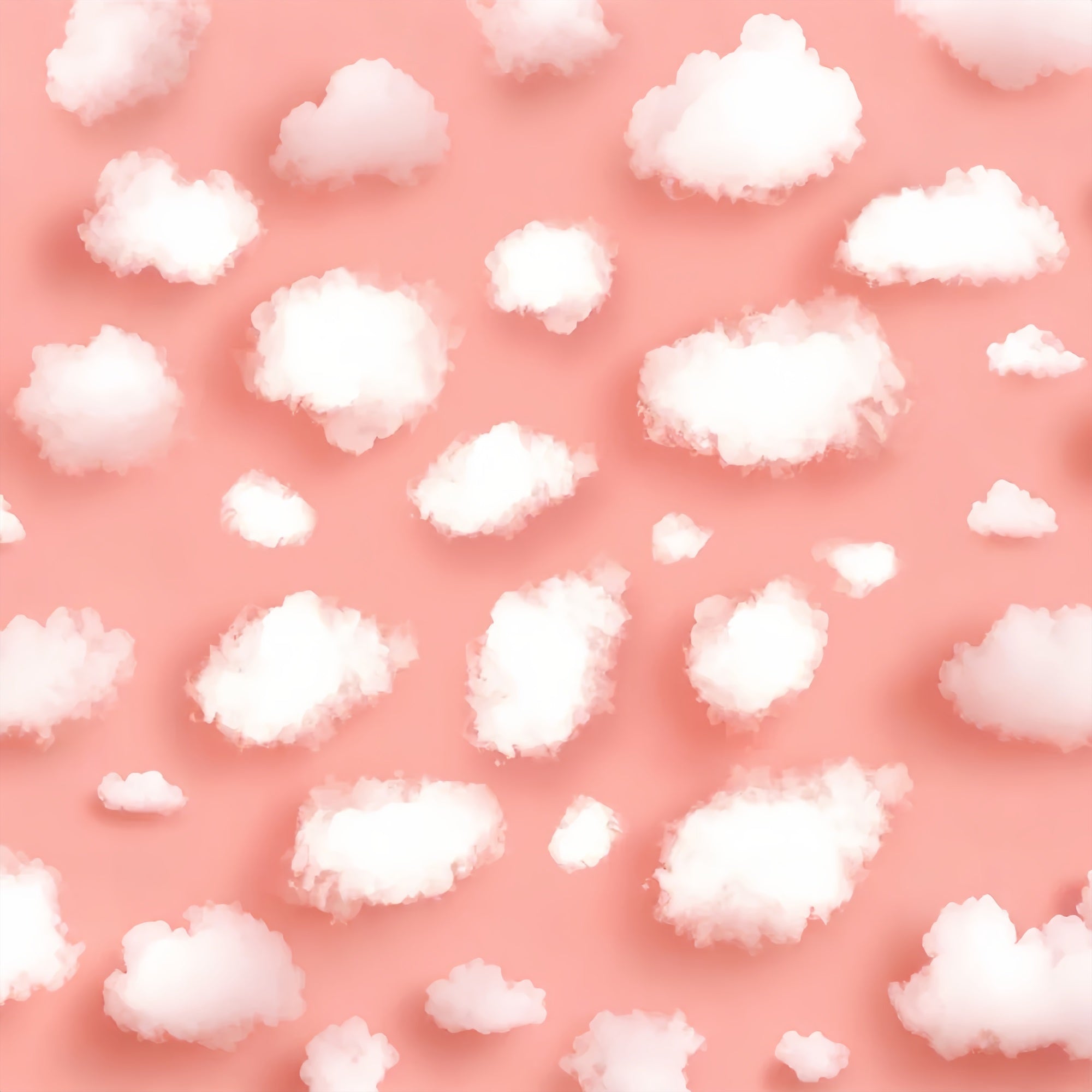 Pink Sky Backdrop White Cloud Fluffy Backdrop UK LXX1-347