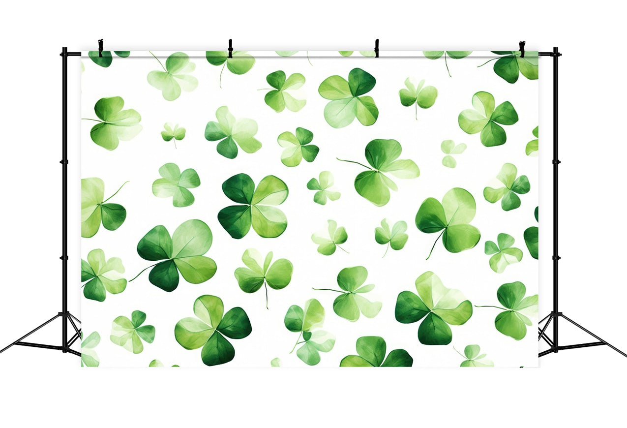 St Patrick's Day Backdrop Green Clover Festival Backdrop UK LXX1-35