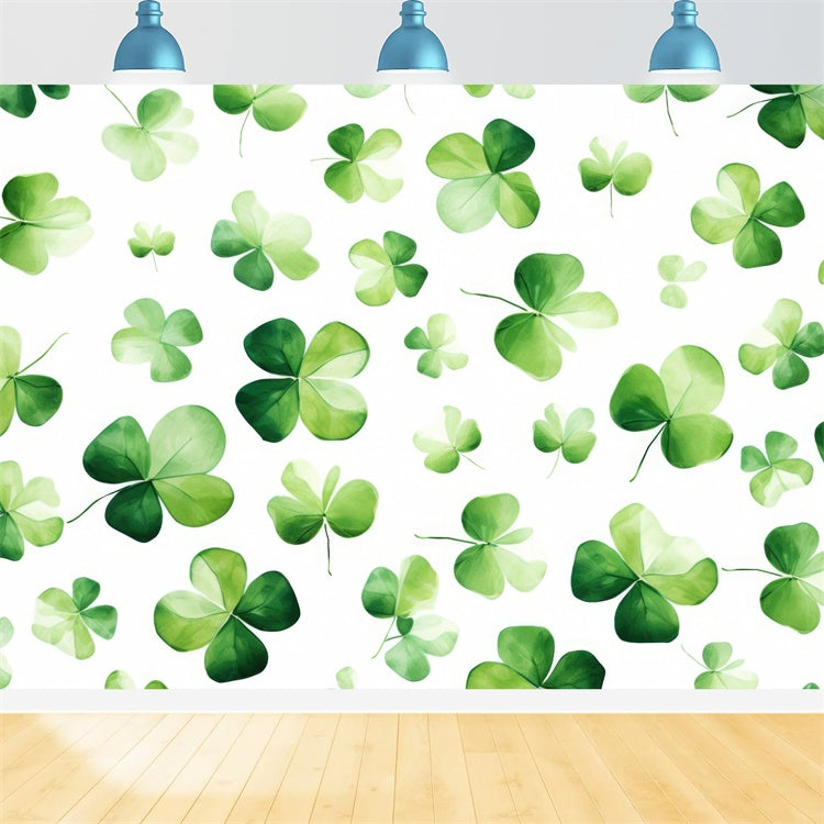 St Patrick's Day Backdrop Green Clover Festival Backdrop UK LXX1-35