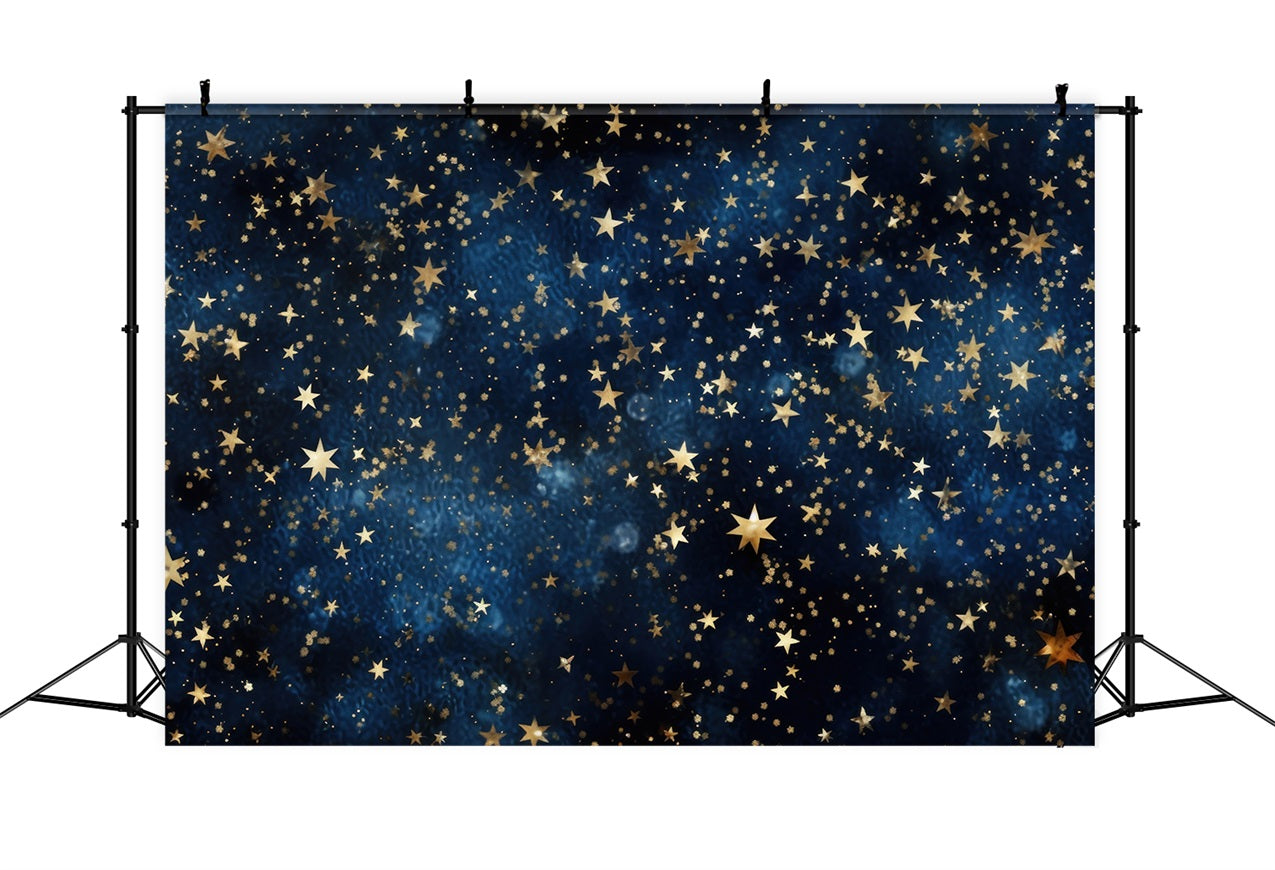 Sky Backdrop Midnight Golden Starry Backdrop UK LXX1-350