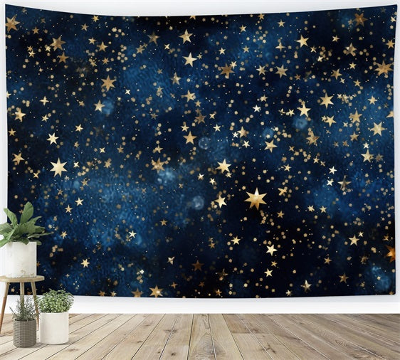 Sky Backdrop Midnight Golden Starry Backdrop UK LXX1-350