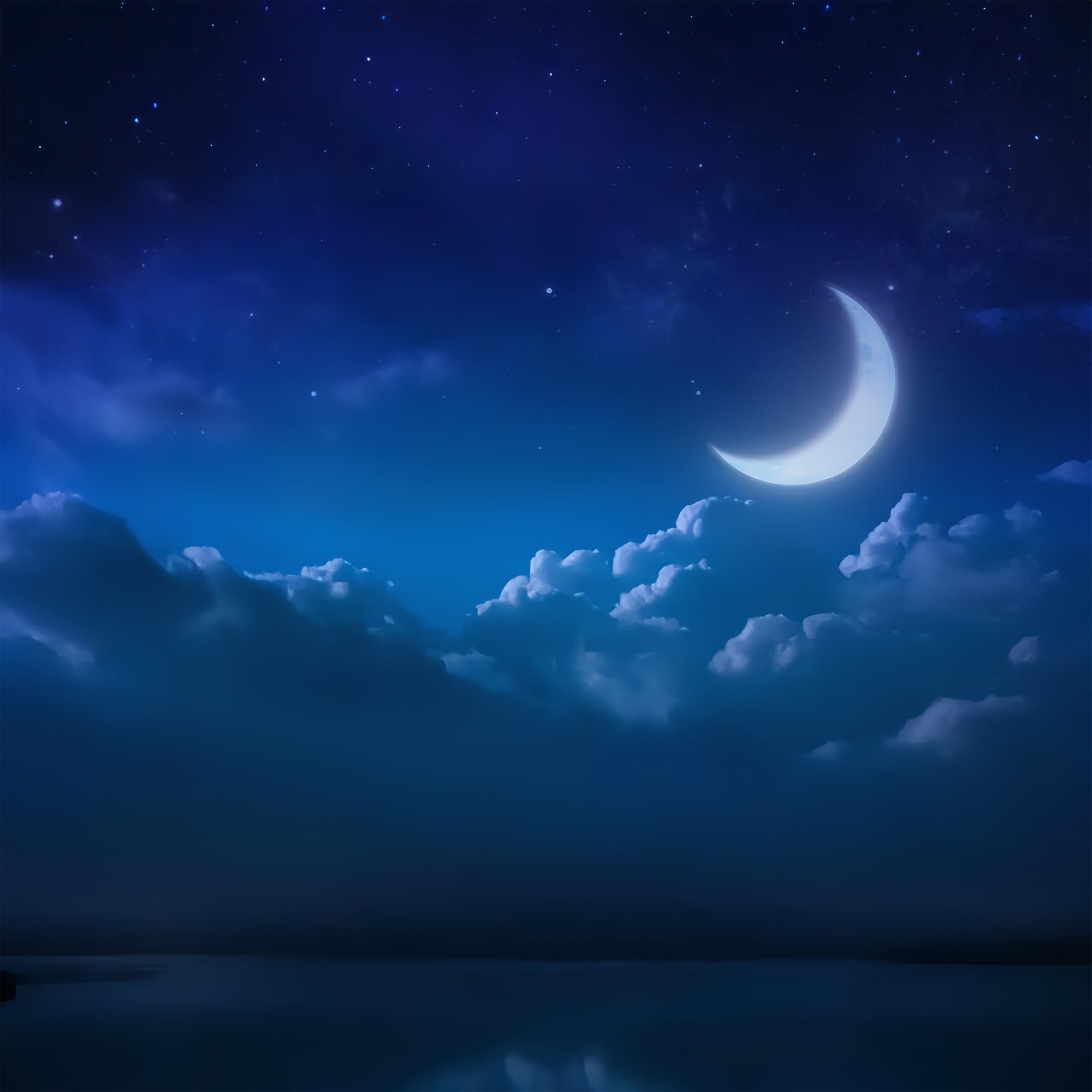 Sky Backdrops Moonlit Tranquility Clouds Backdrop UK LXX1-354