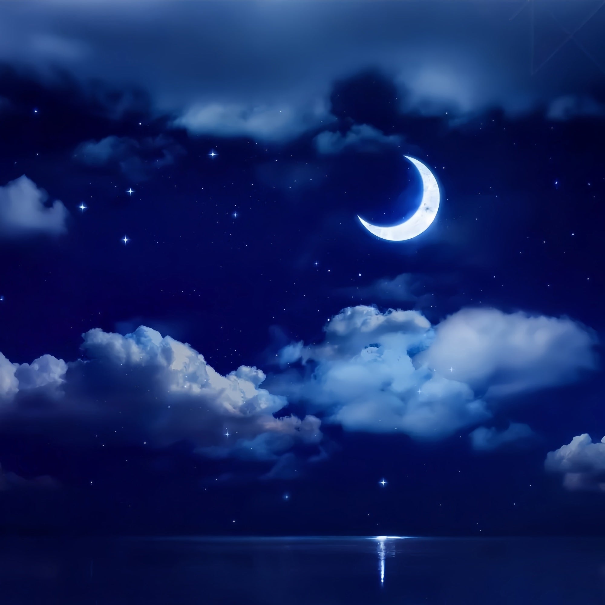 Night Sky Photo Backdrop Bright Moon Backdrop UK LXX1-355