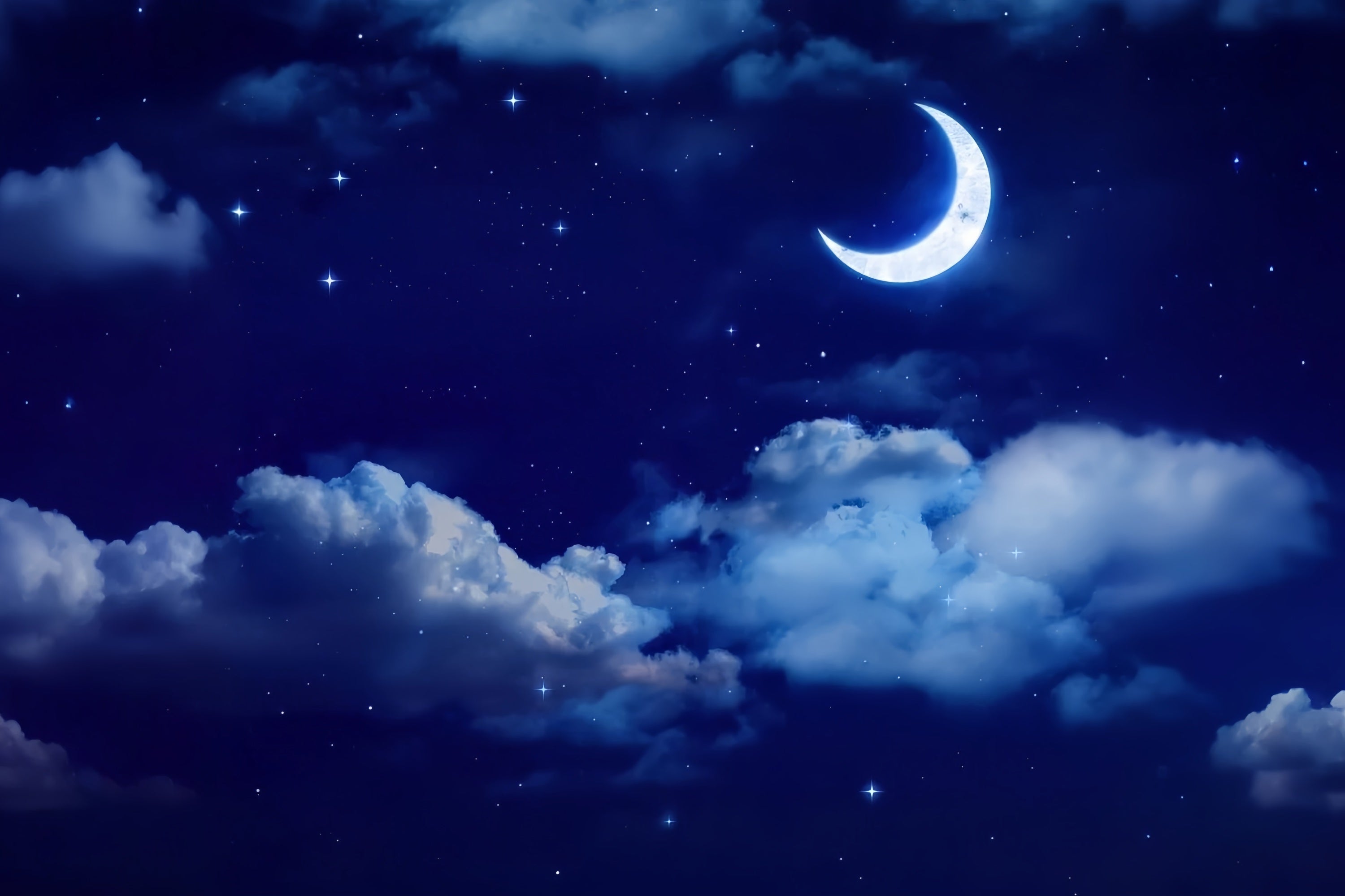 Night Sky Photo Backdrop Bright Moon Backdrop UK LXX1-355