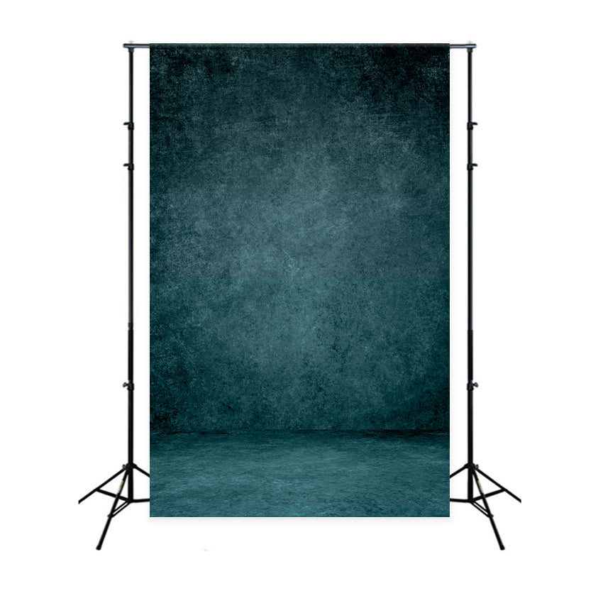 Textured Photography Backdrop Moody Teal Floor Backdrop UK LXX1-421