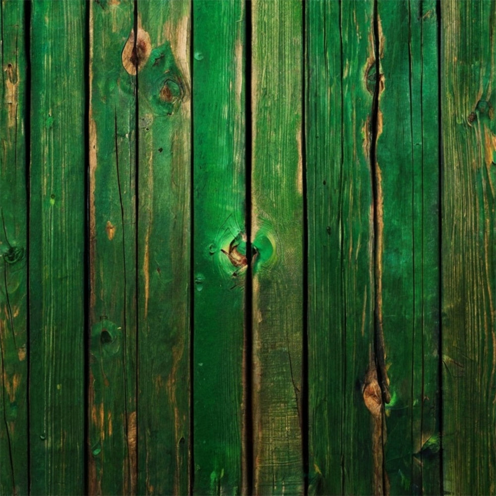 St Patrick's Day Backdrops Vintage Green Wooden Backdrop UK LXX1-55