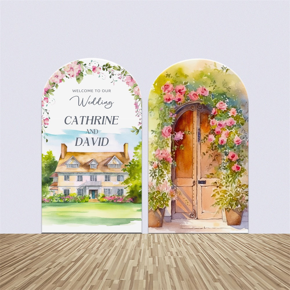 Custom Wedding Photo Backdrop Dreamy Cottage Garden Backdrop Kit UK LXX2-157