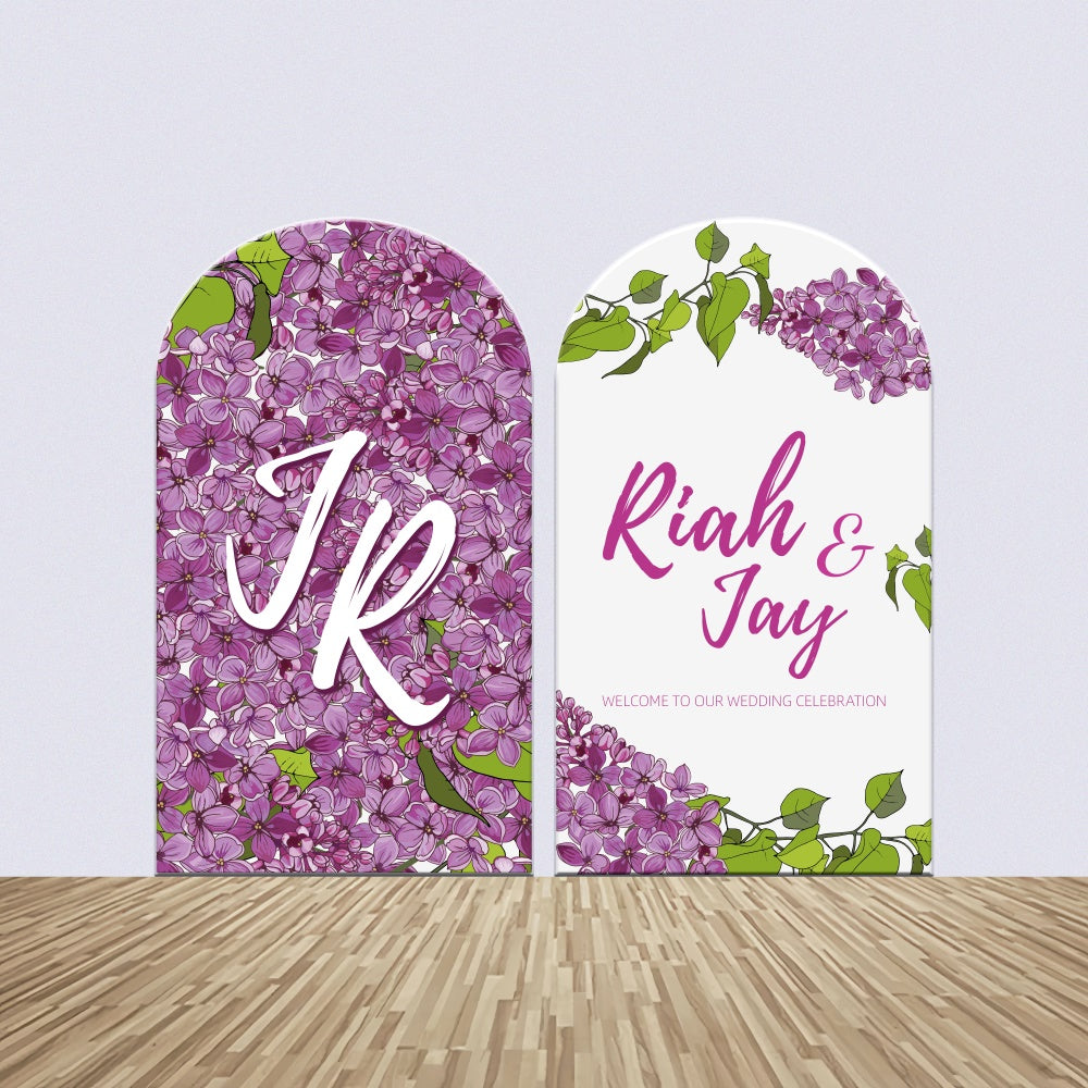 Customized Backdrop For Wedding Romantic Purple Vine Backdrop Kit UK LXX2-160