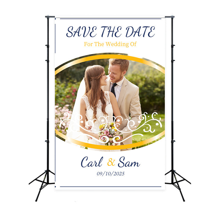 Personalized Wedding Backdrops Luxurious Gold Frame Backdrop Kit UK LXX2-161