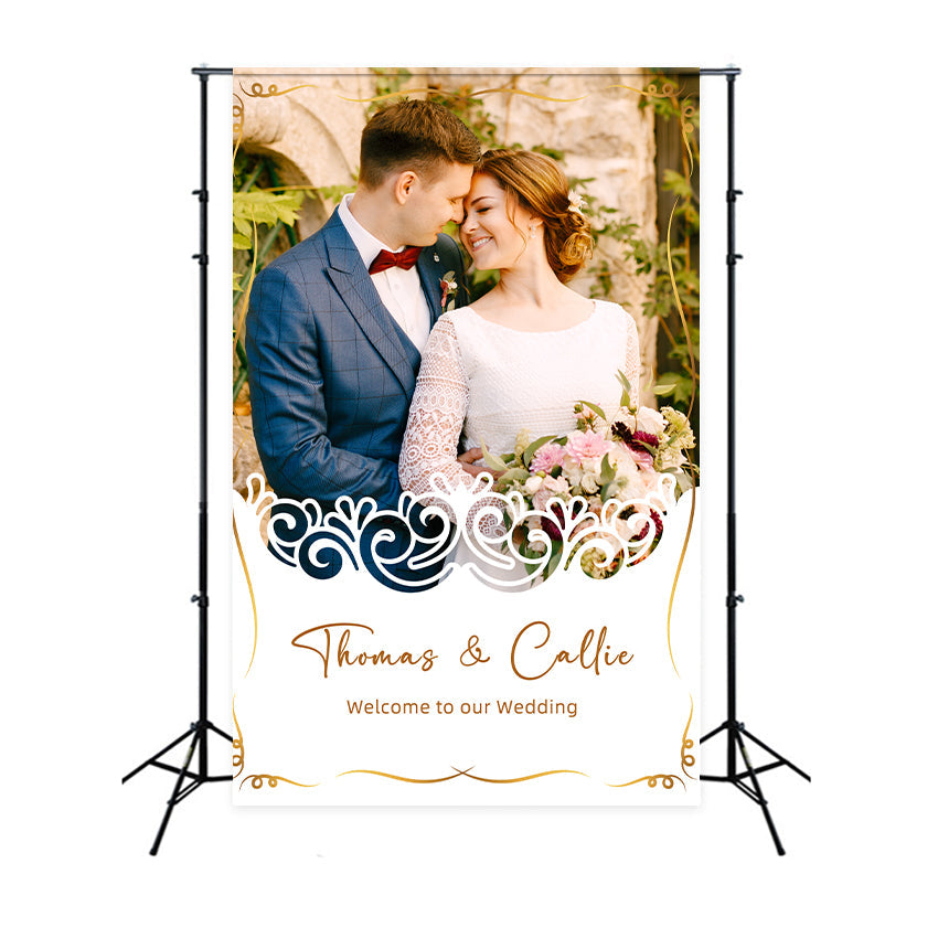 Personalized Backdrop Wedding Romantic Garden Vintage Backdrop UK LXX2-163