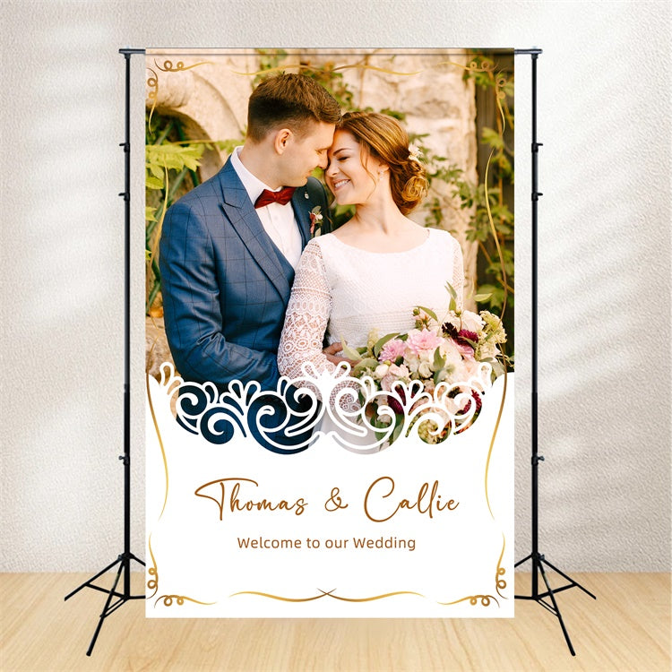 Personalized Backdrop Wedding Romantic Garden Vintage Backdrop UK LXX2-163