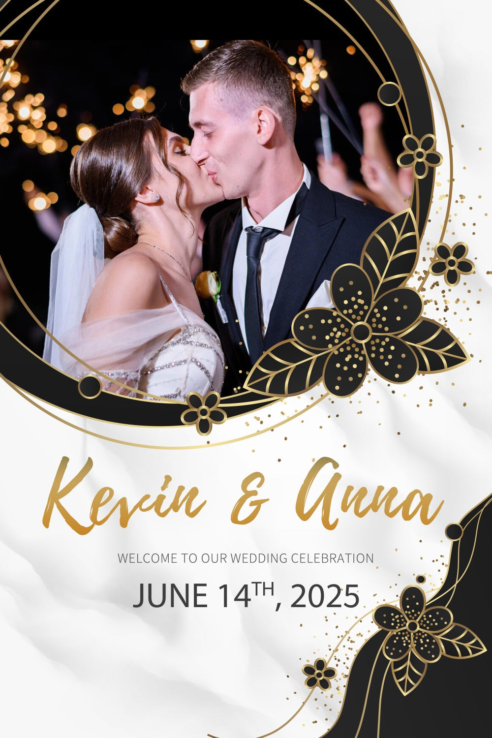 Personalized Wedding Backdrops Sparkling Night Kiss Backdrop UK LXX2-165