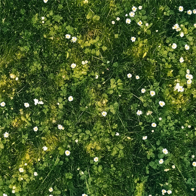 Floor Backdrop White Petals Green Meadow Floor Backdrop UK LXX2-229