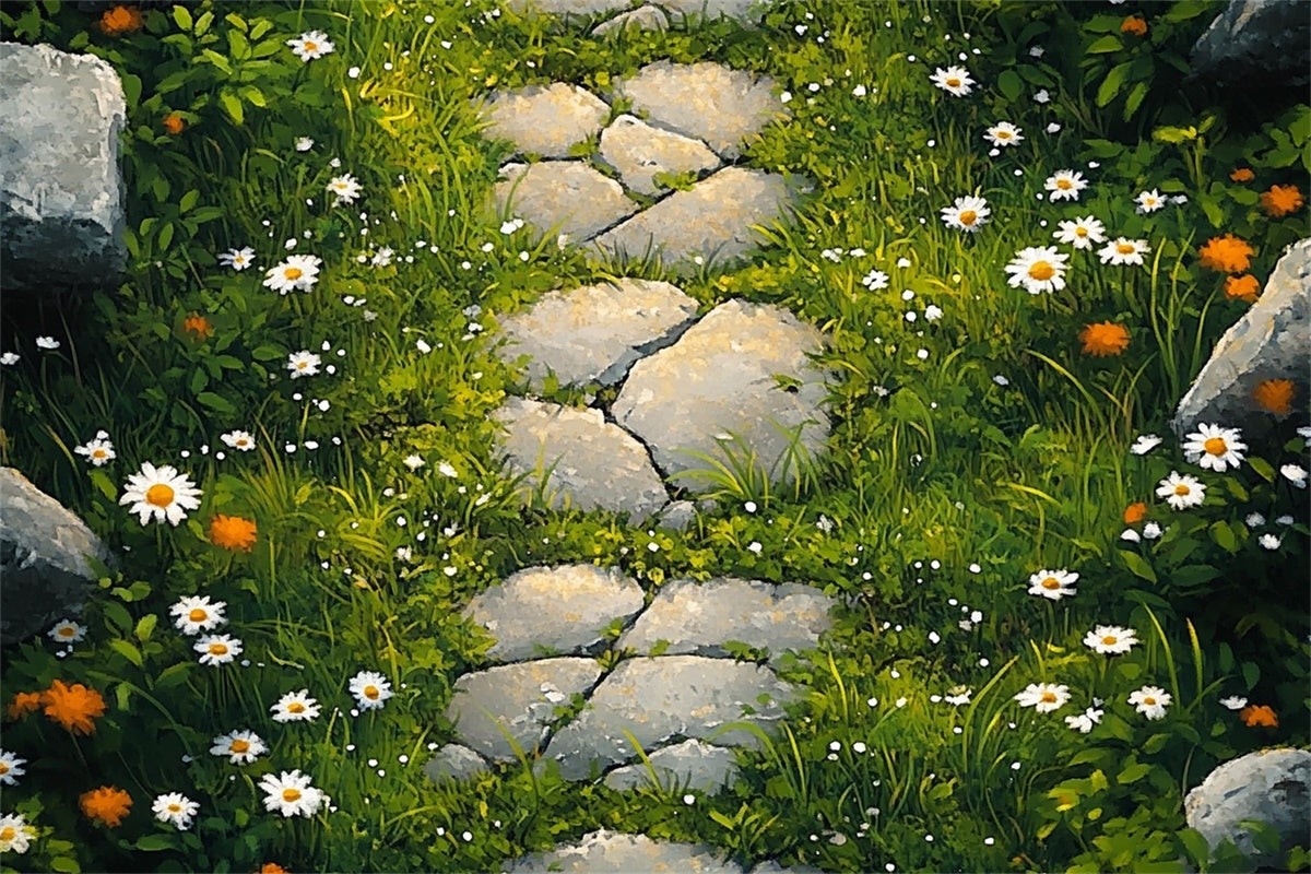 Floor Backdrops Wildflower Pebble Trail Floor Backdrop UK LXX2-231