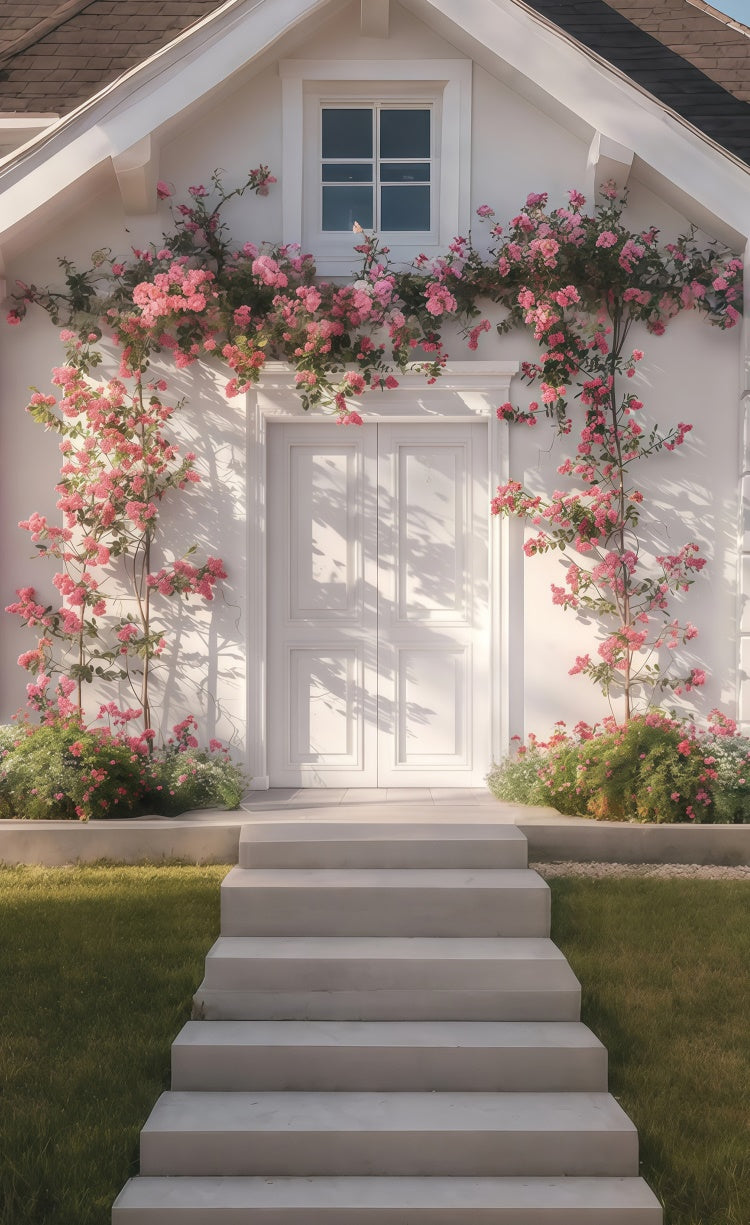 Backdrops For Spring Dreamy House Pink Blossom Sweep Backdrop UK LXX2-279