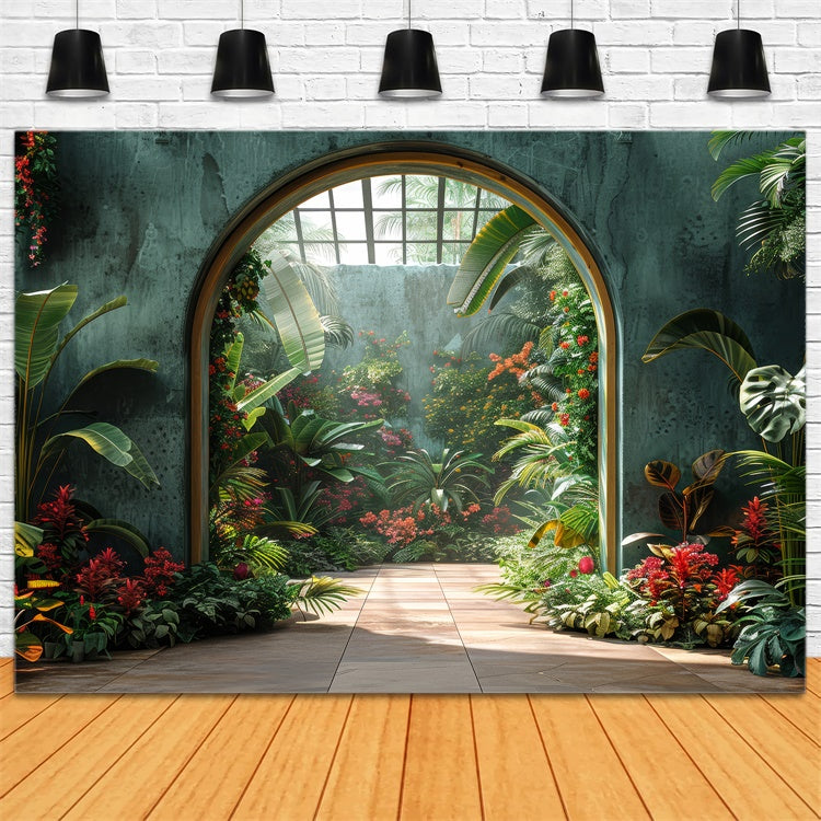 Backdrop Spring Vibrant Garden Archway Floral Backdrop UK LXX2-32