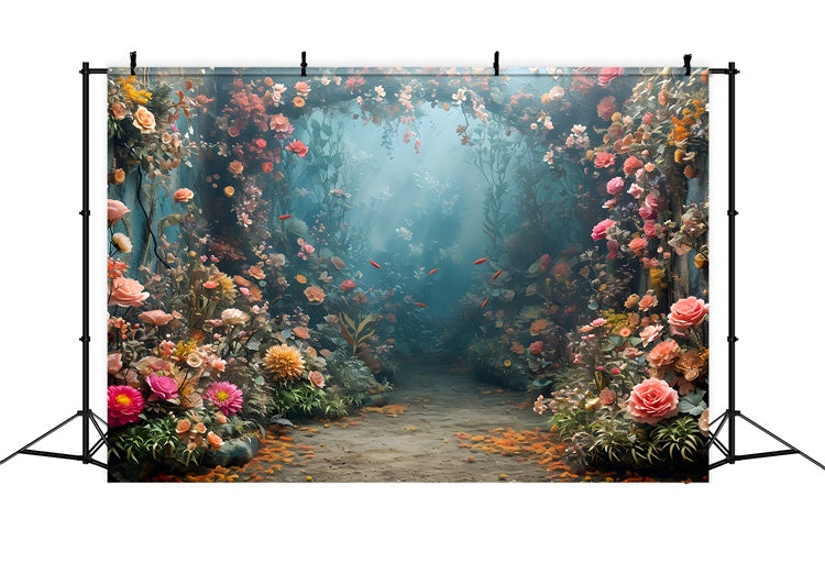 Spring Backdrop Ideas Dreamy Floral Garden Path Backdrop UK LXX2-33