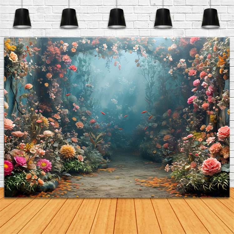 Spring Backdrop Ideas Dreamy Floral Garden Path Backdrop UK LXX2-33