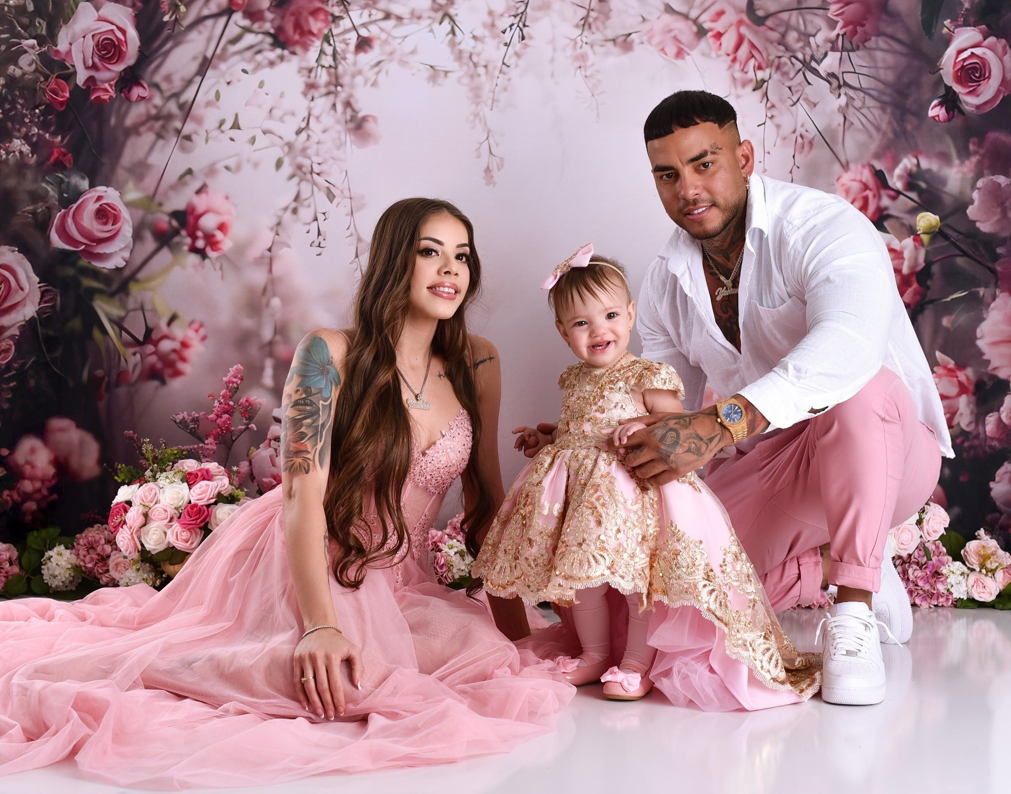 Spring Photography Backdrop Soft Blush Rose Misty Backdrop UK LXX2-50