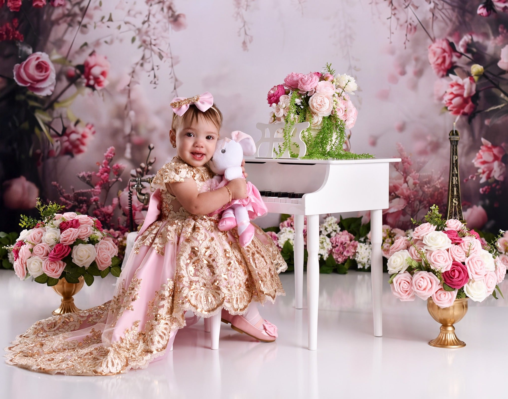 Spring Photography Backdrop Soft Blush Rose Misty Backdrop UK LXX2-50