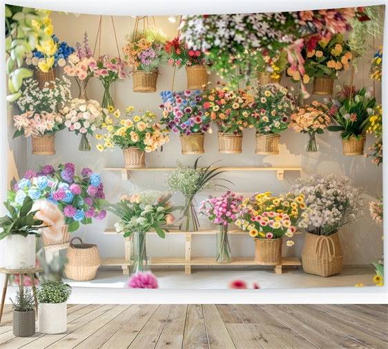 Backdrops For Spring Sunlit Window Floral Display Backdrop UK LXX2-57